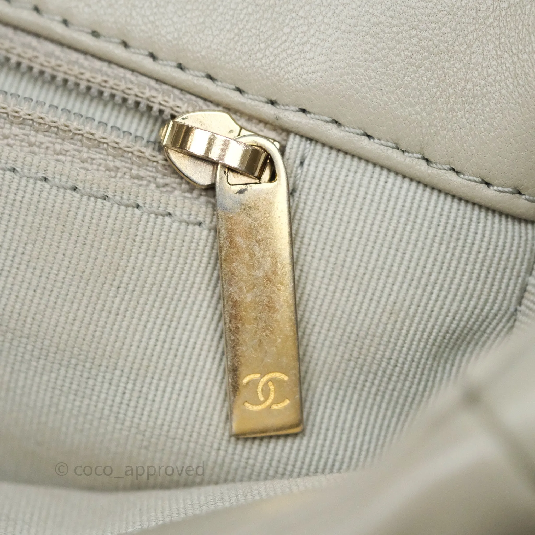 Chanel 19 Small Sage Grey Mixed Hardware
