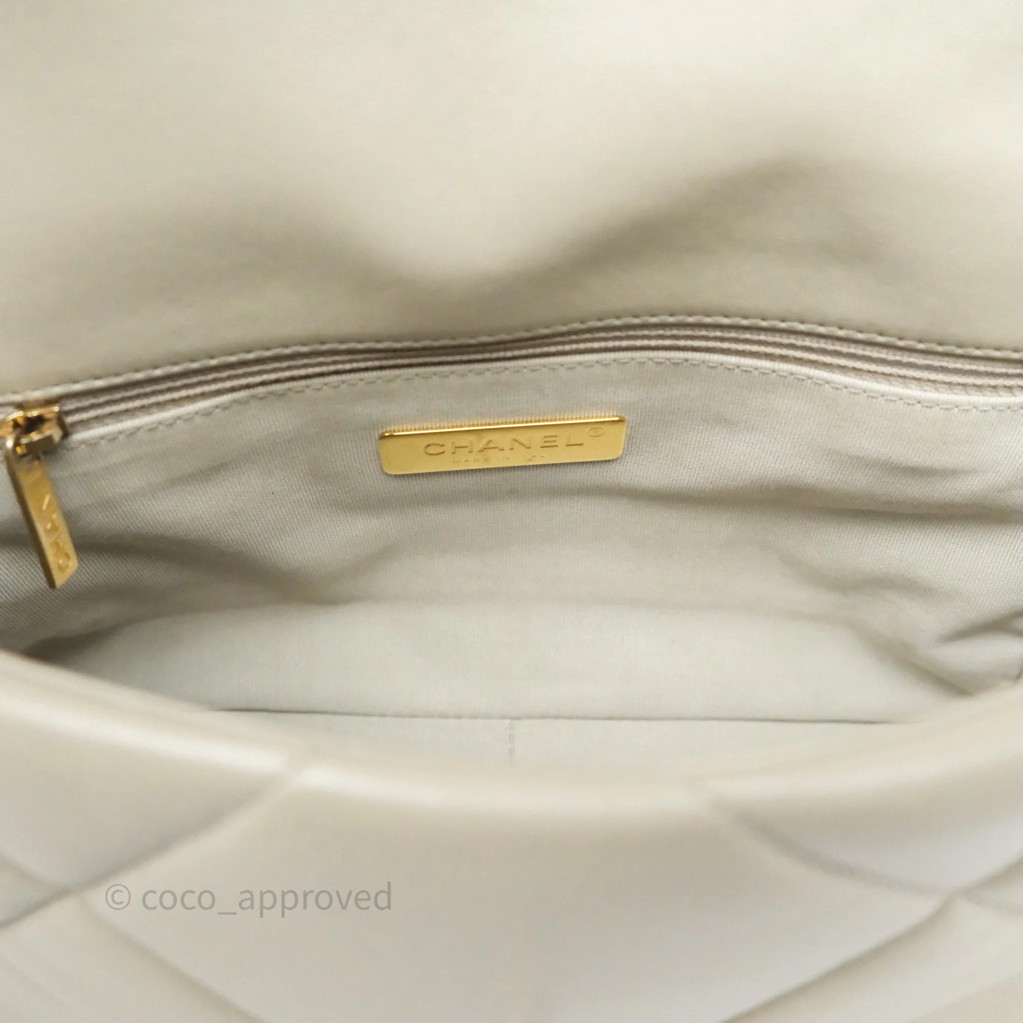 Chanel 19 Small Sage Grey Mixed Hardware