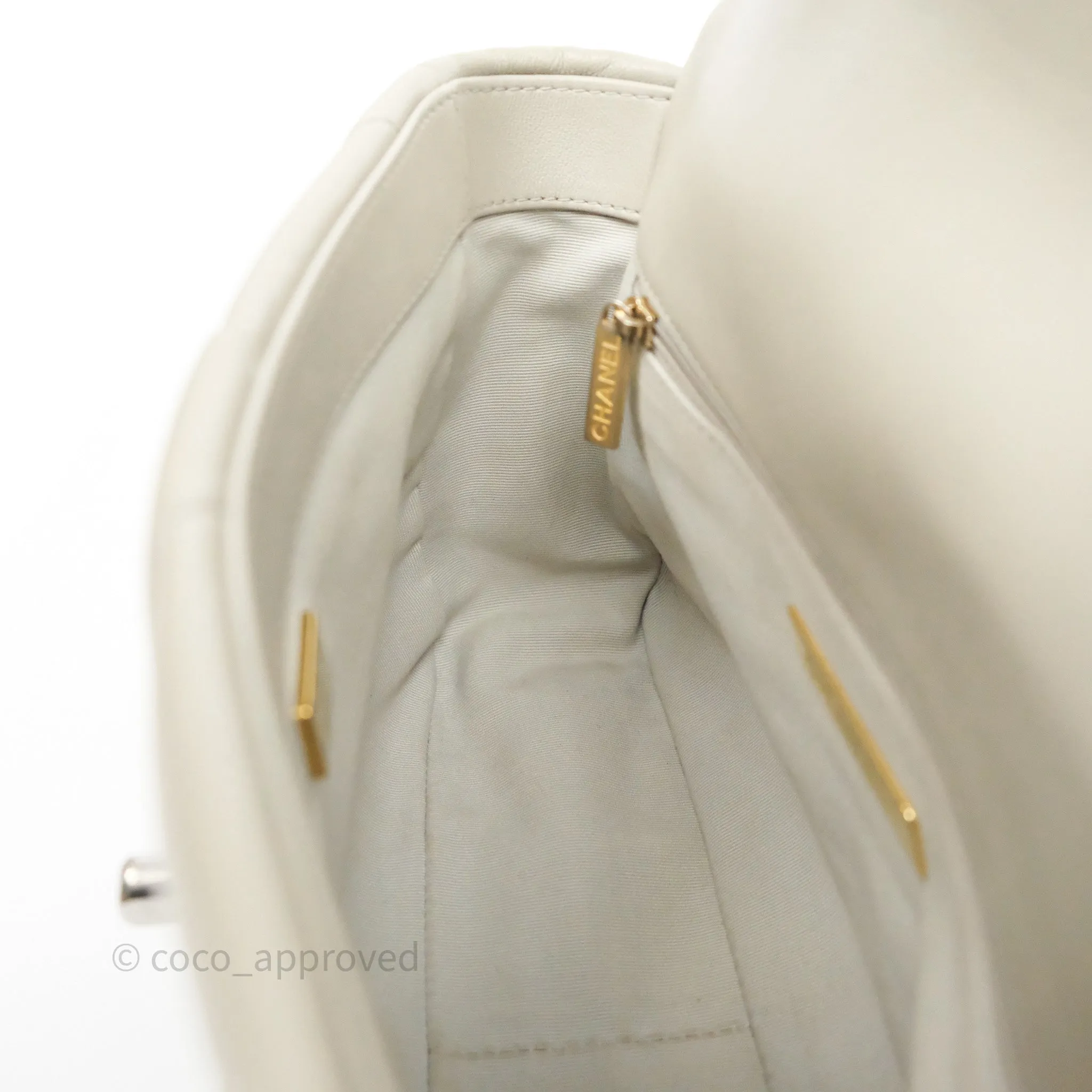 Chanel 19 Small Sage Grey Mixed Hardware