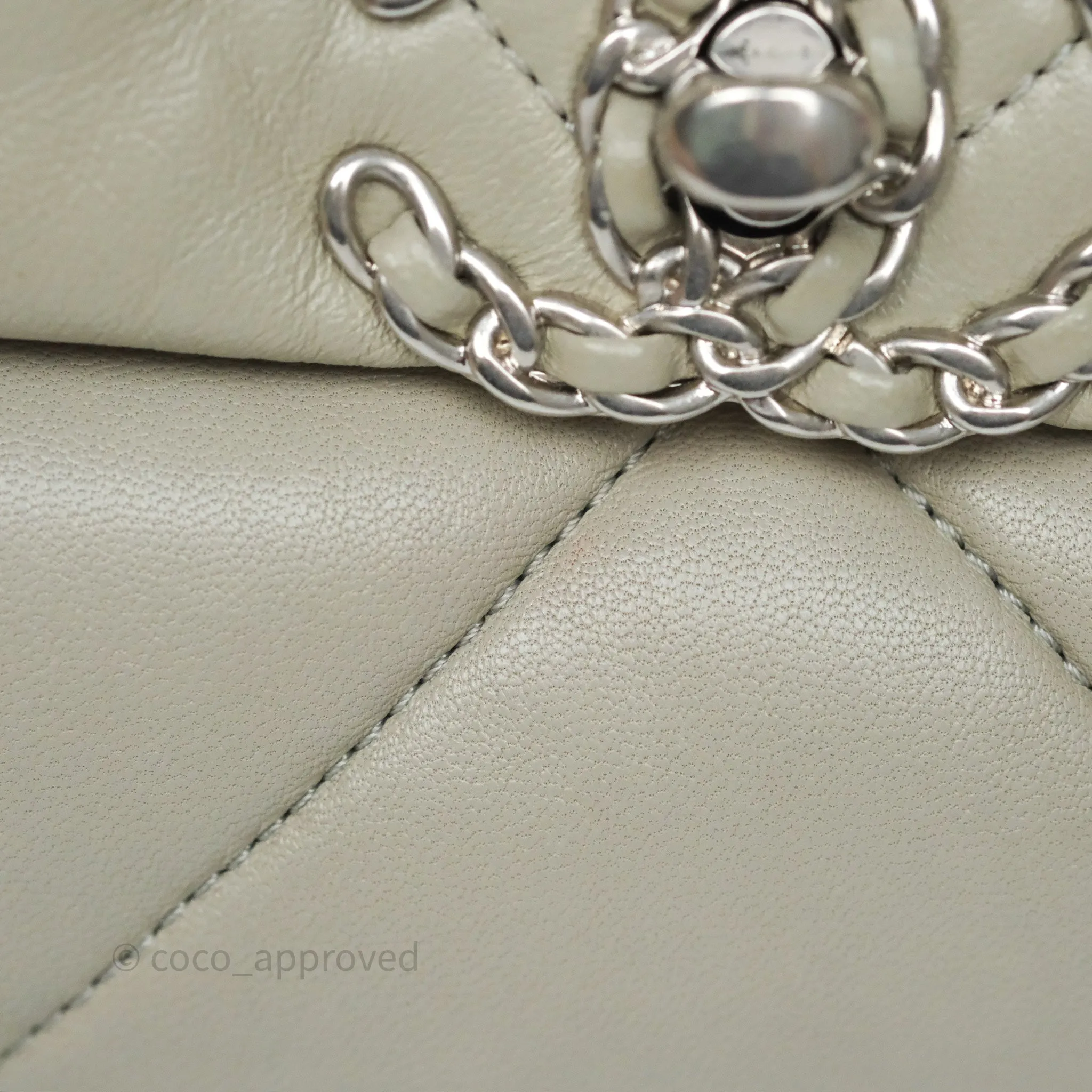 Chanel 19 Small Sage Grey Mixed Hardware