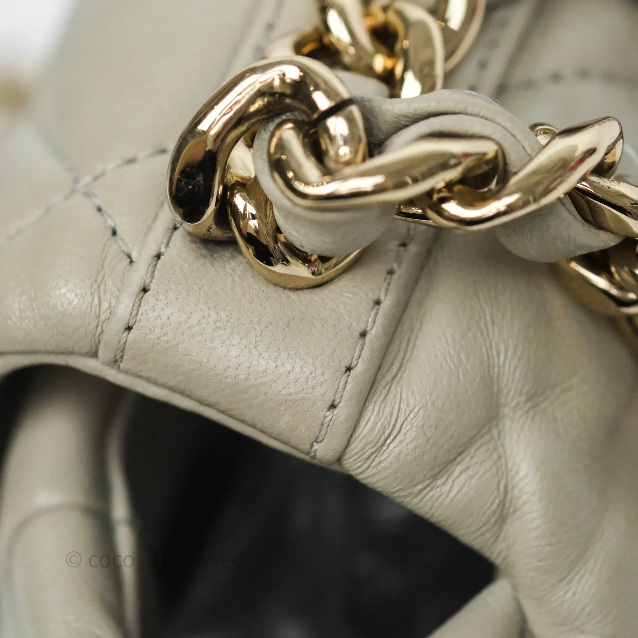 Chanel 19 Small Sage Grey Mixed Hardware