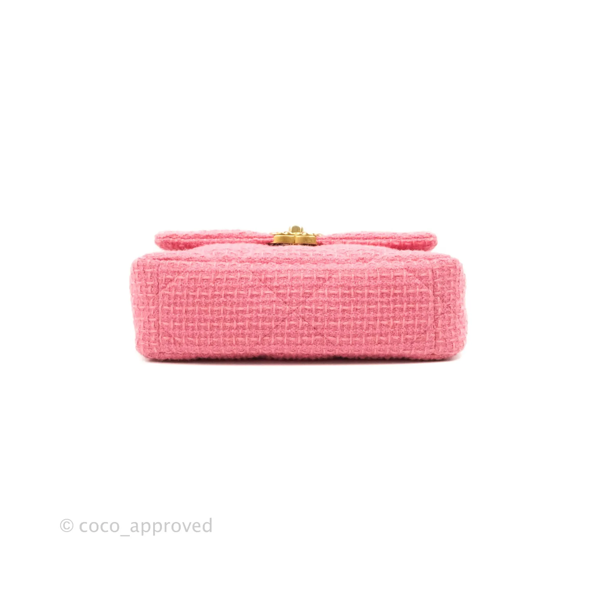 Chanel 19 Small Tweed Pink Mixed Hardware