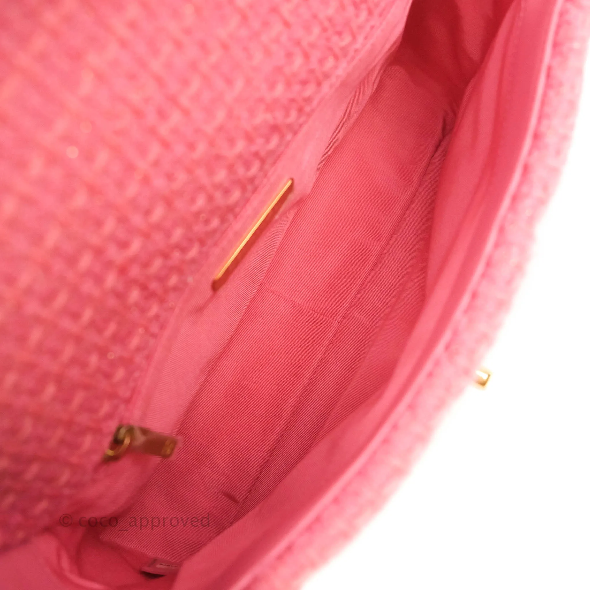 Chanel 19 Small Tweed Pink Mixed Hardware