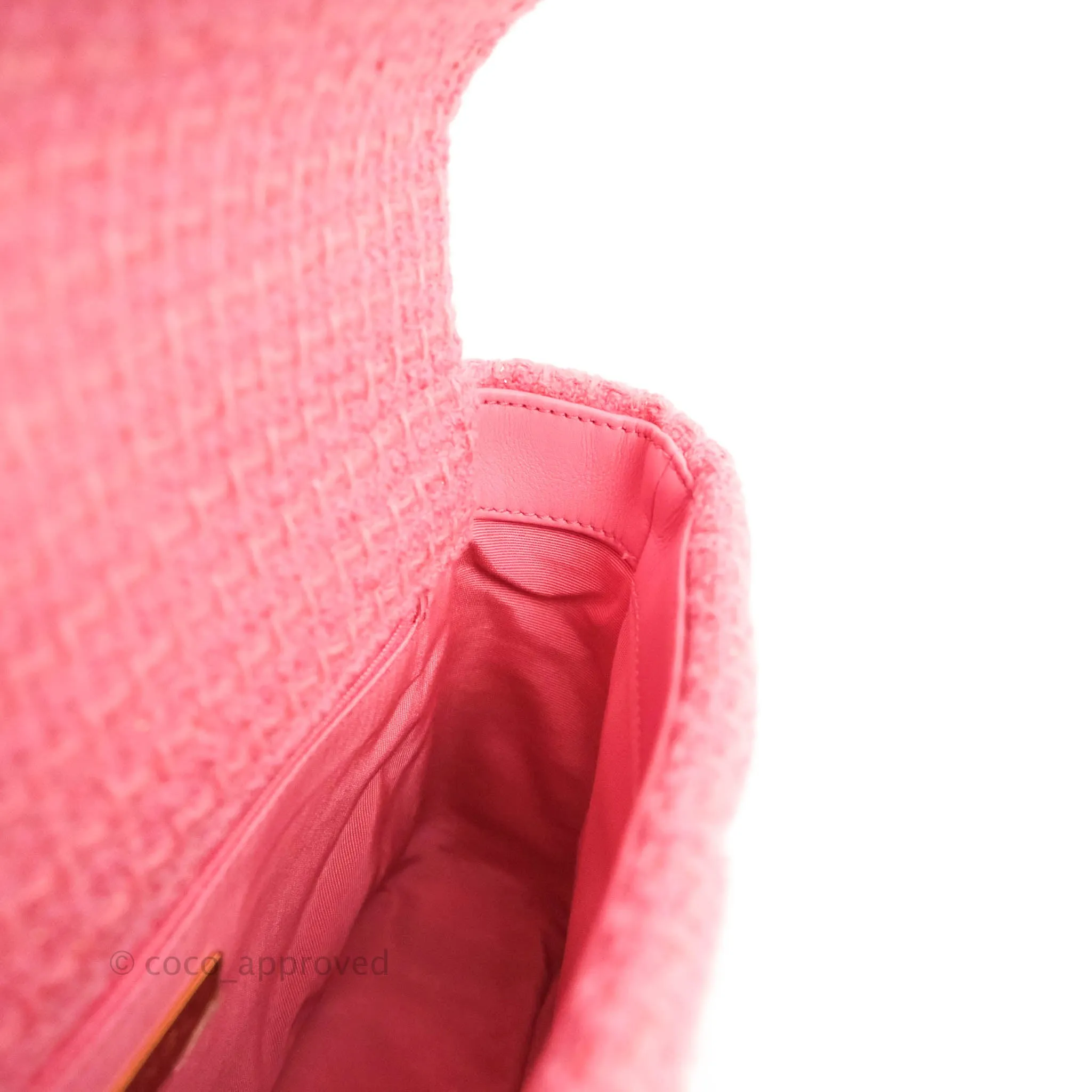 Chanel 19 Small Tweed Pink Mixed Hardware