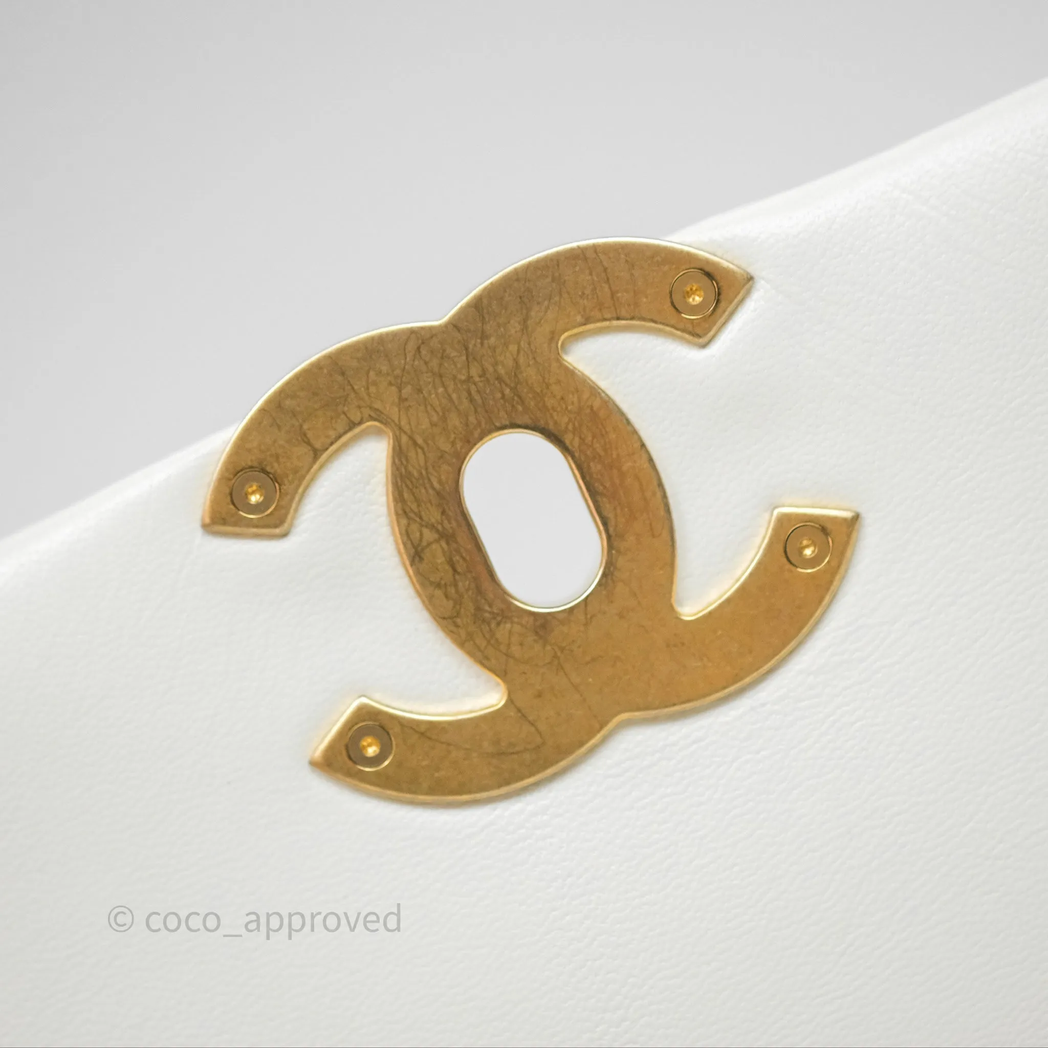 Chanel 19 Small White Mixed Hardware