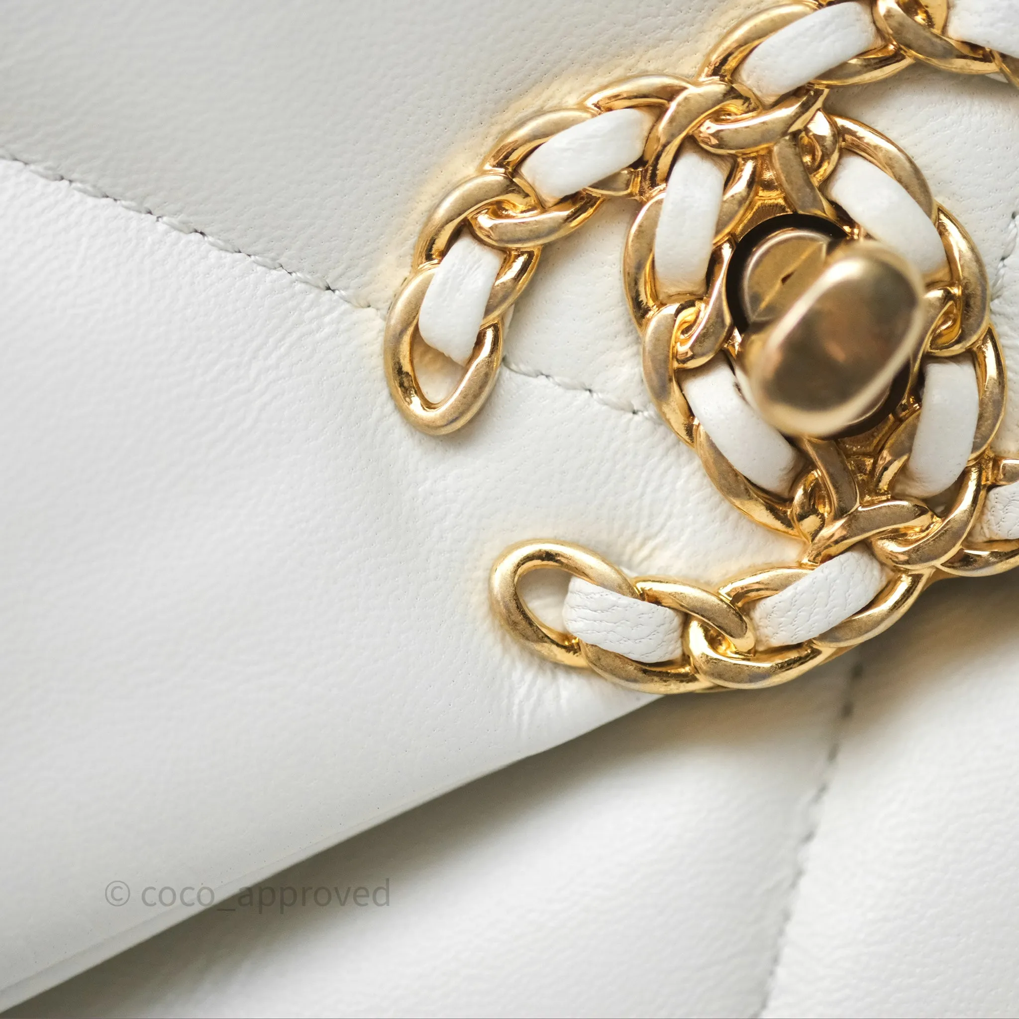 Chanel 19 Small White Mixed Hardware