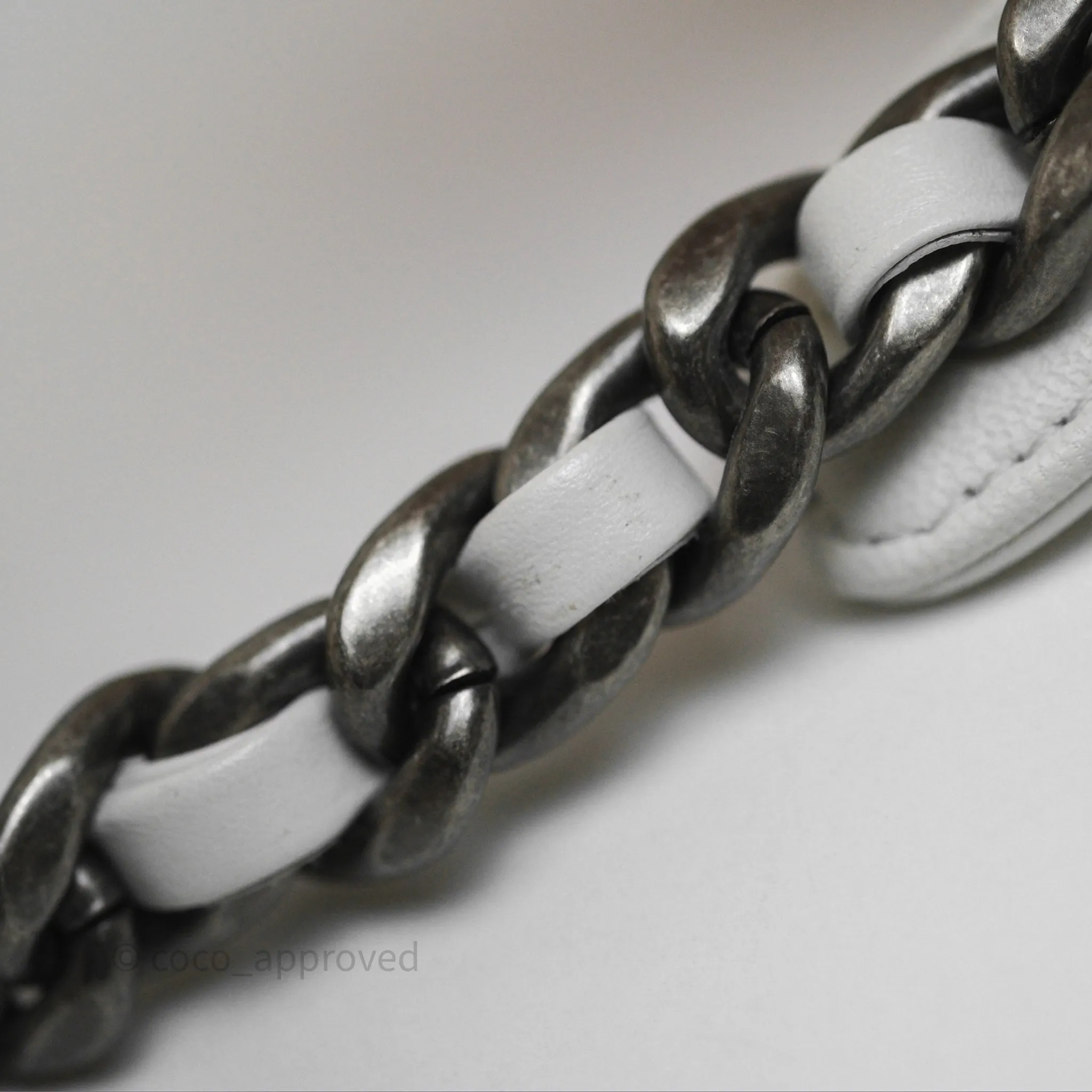 Chanel 19 Small White Mixed Hardware