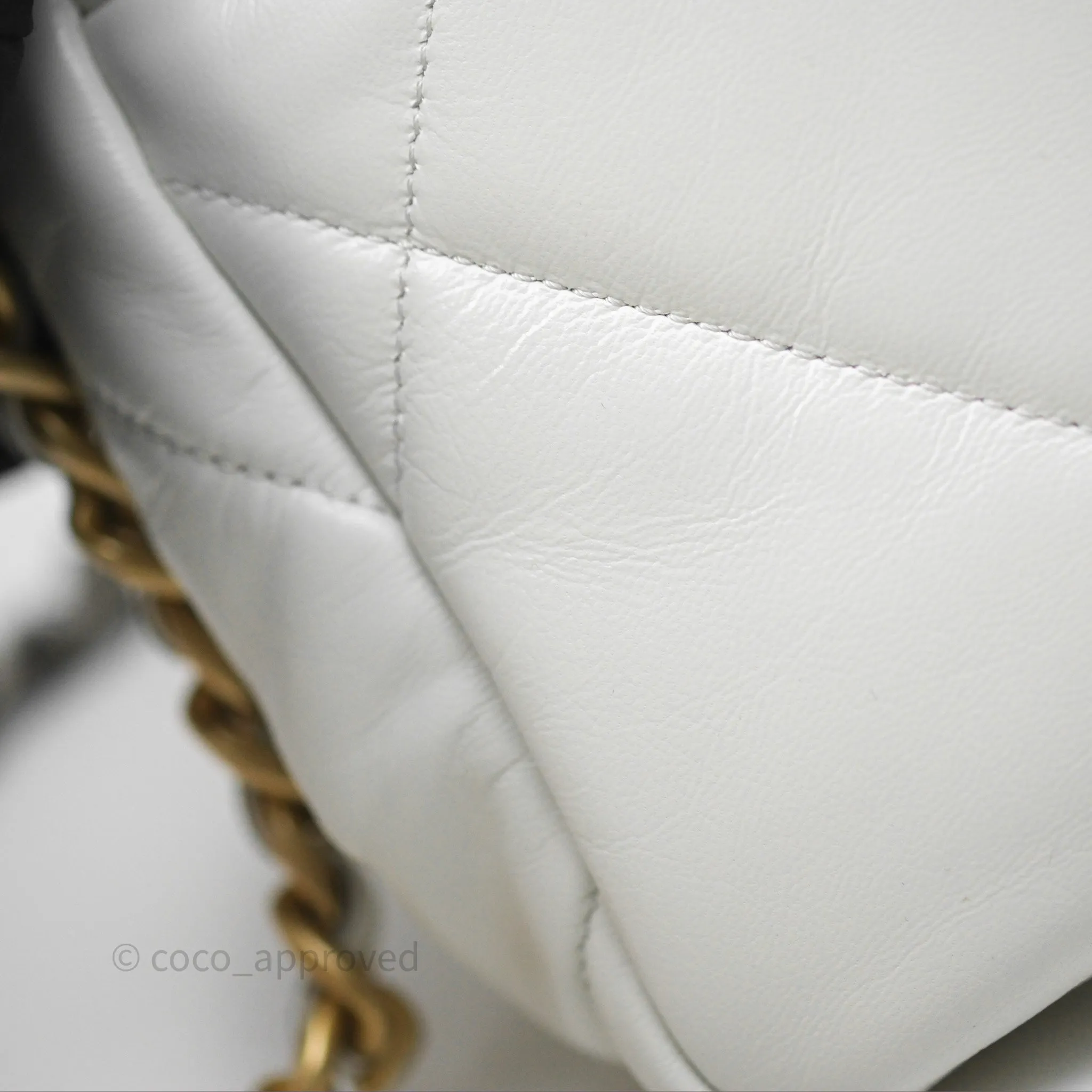 Chanel 19 Small White Mixed Hardware