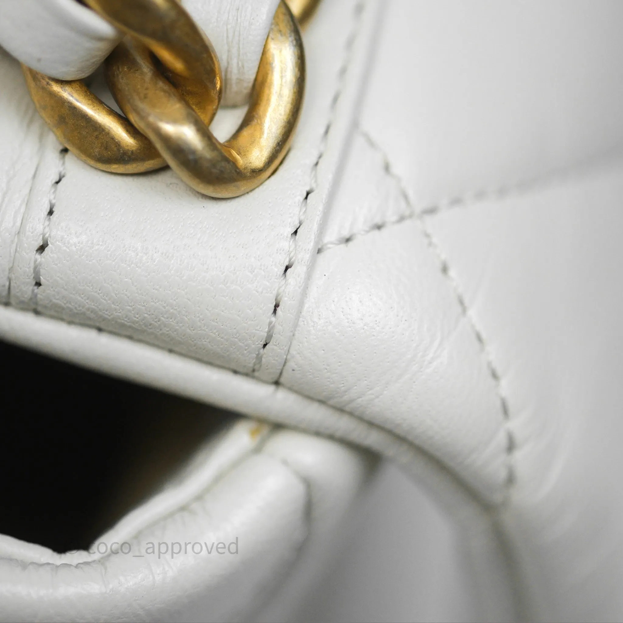 Chanel 19 Small White Mixed Hardware