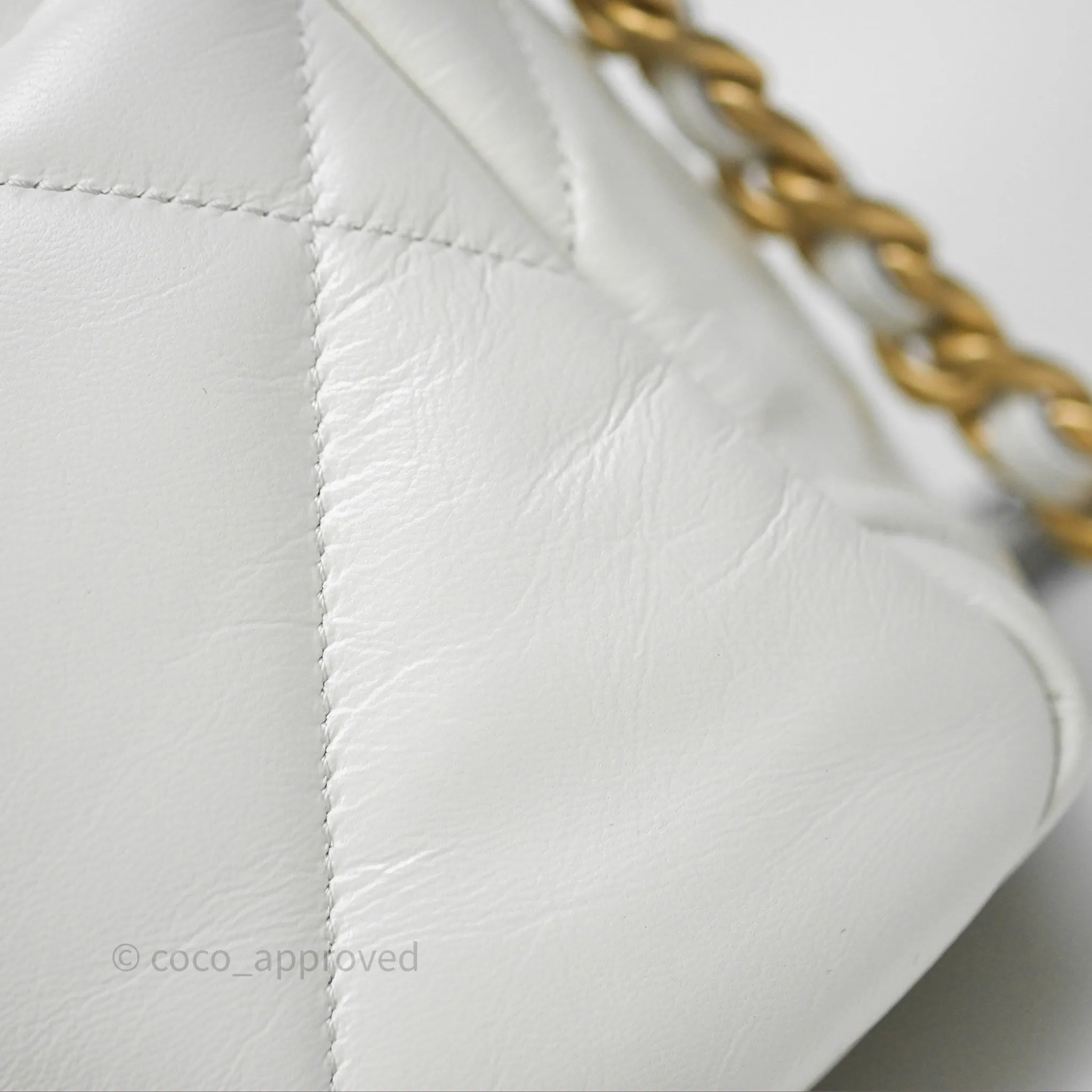 Chanel 19 Small White Mixed Hardware