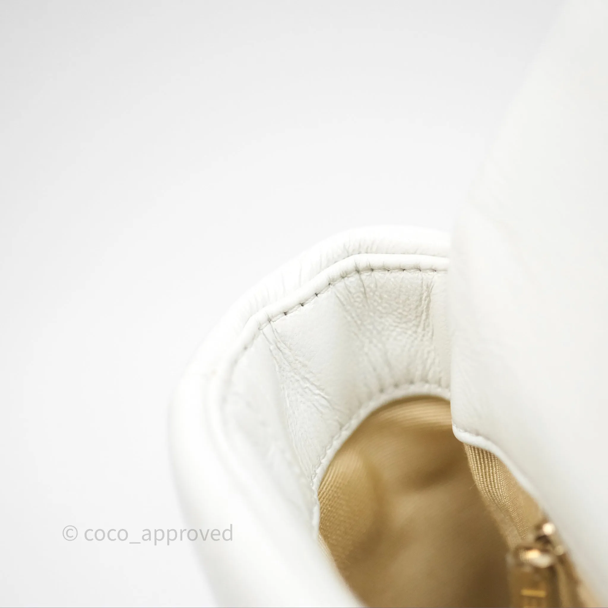 Chanel 19 Small White Mixed Hardware