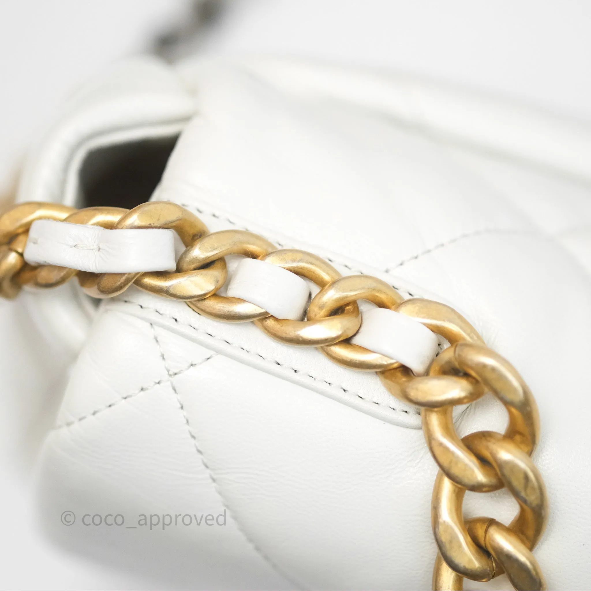 Chanel 19 Small White Mixed Hardware