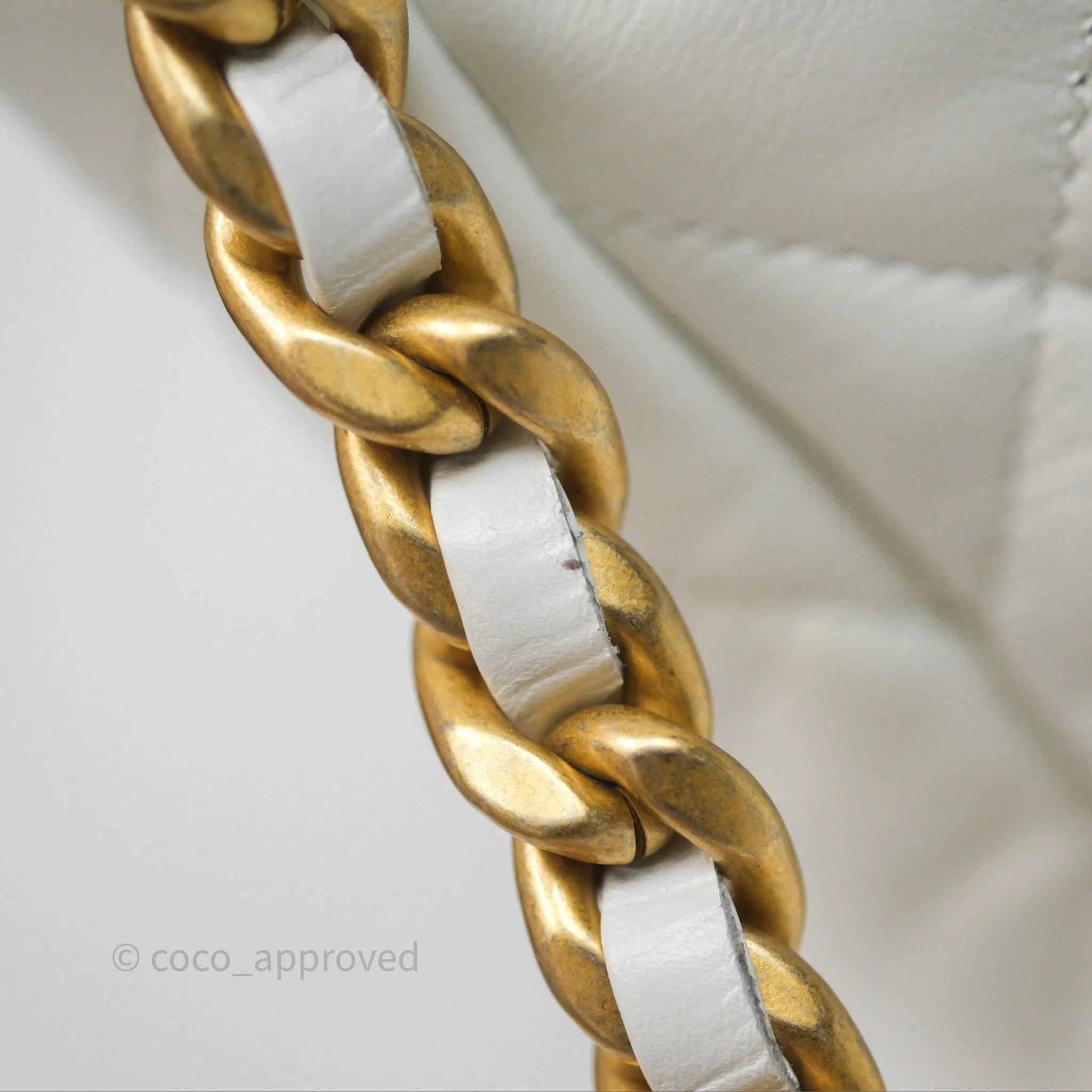 Chanel 19 Small White Mixed Hardware