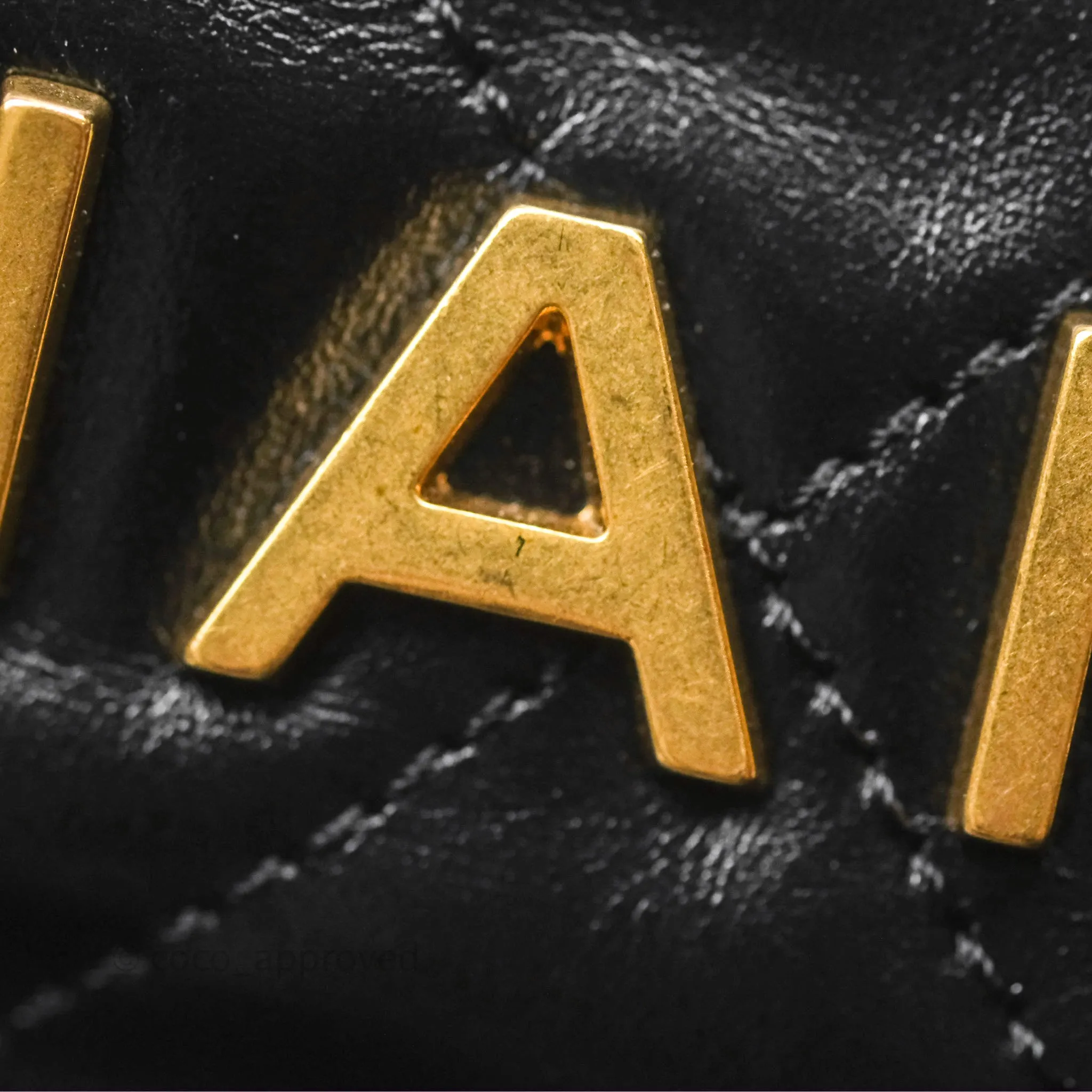 Chanel 22 Bag Small Black Shiny Calfskin Aged Gold Hardware
