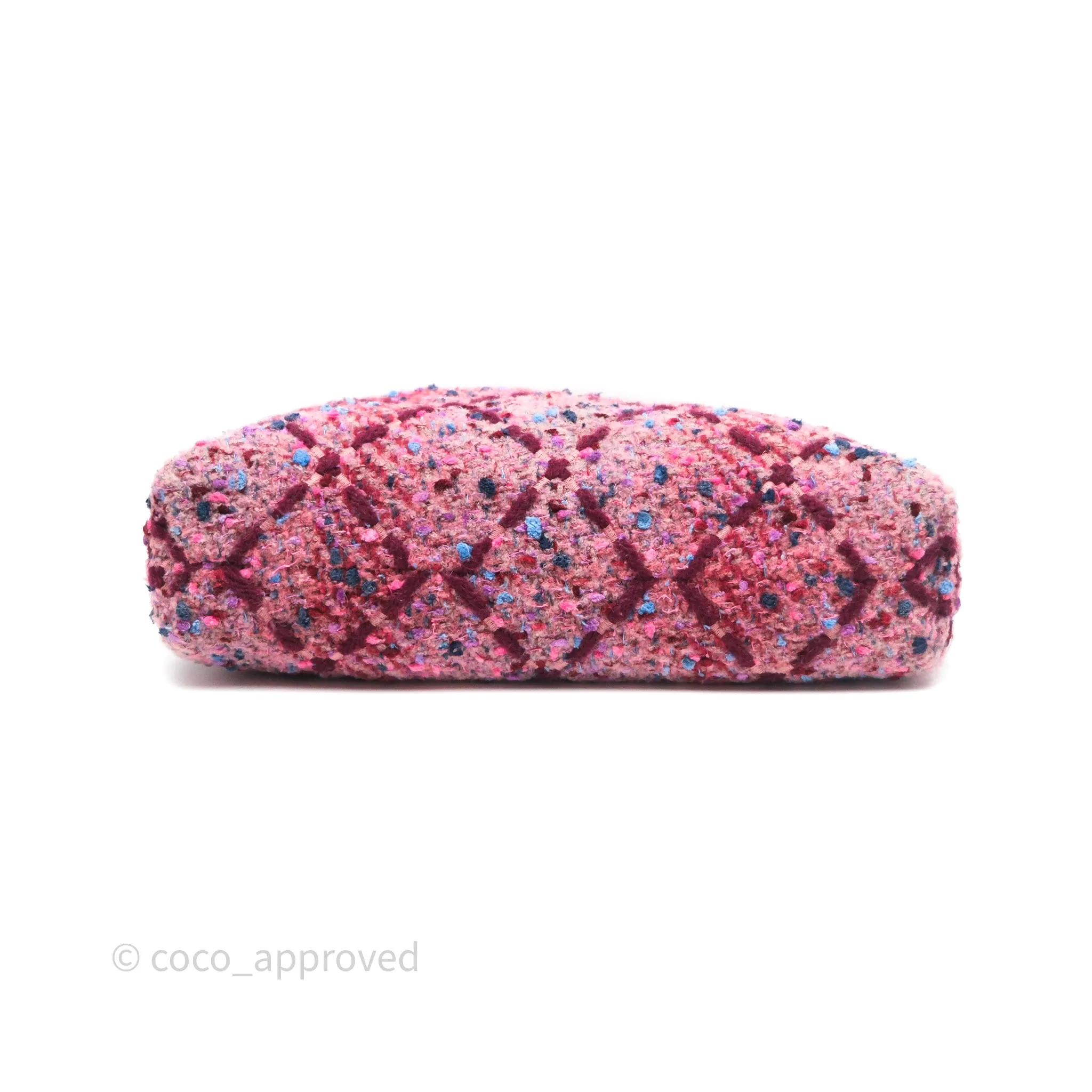 Chanel 22 Medium Tweed Pink Aged Gold Hardware