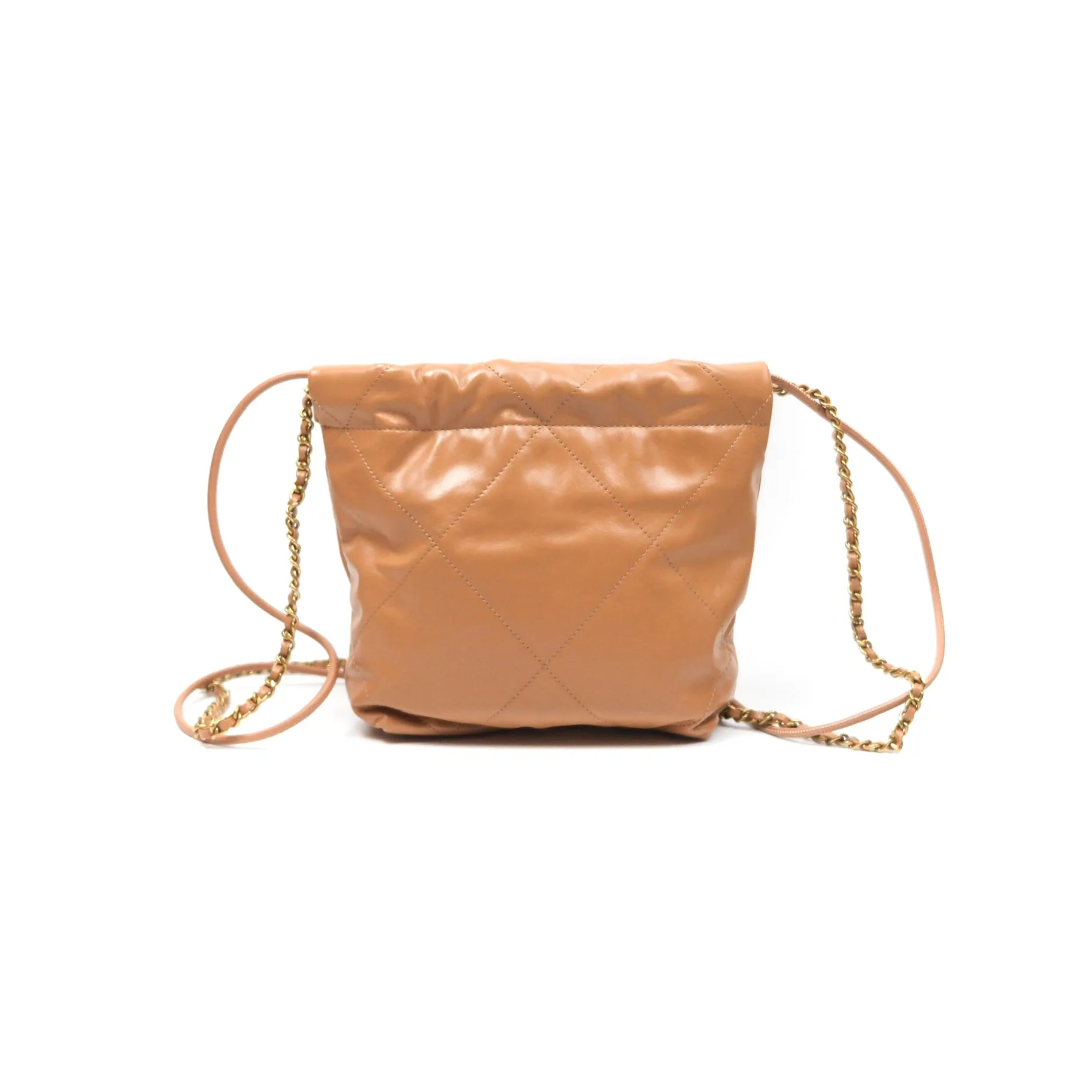 Chanel 22 Mini Bag Caramel Crumpled Calfskin