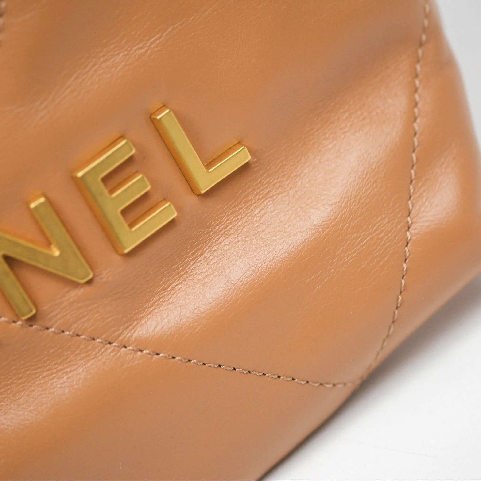Chanel 22 Mini Bag Caramel Crumpled Calfskin