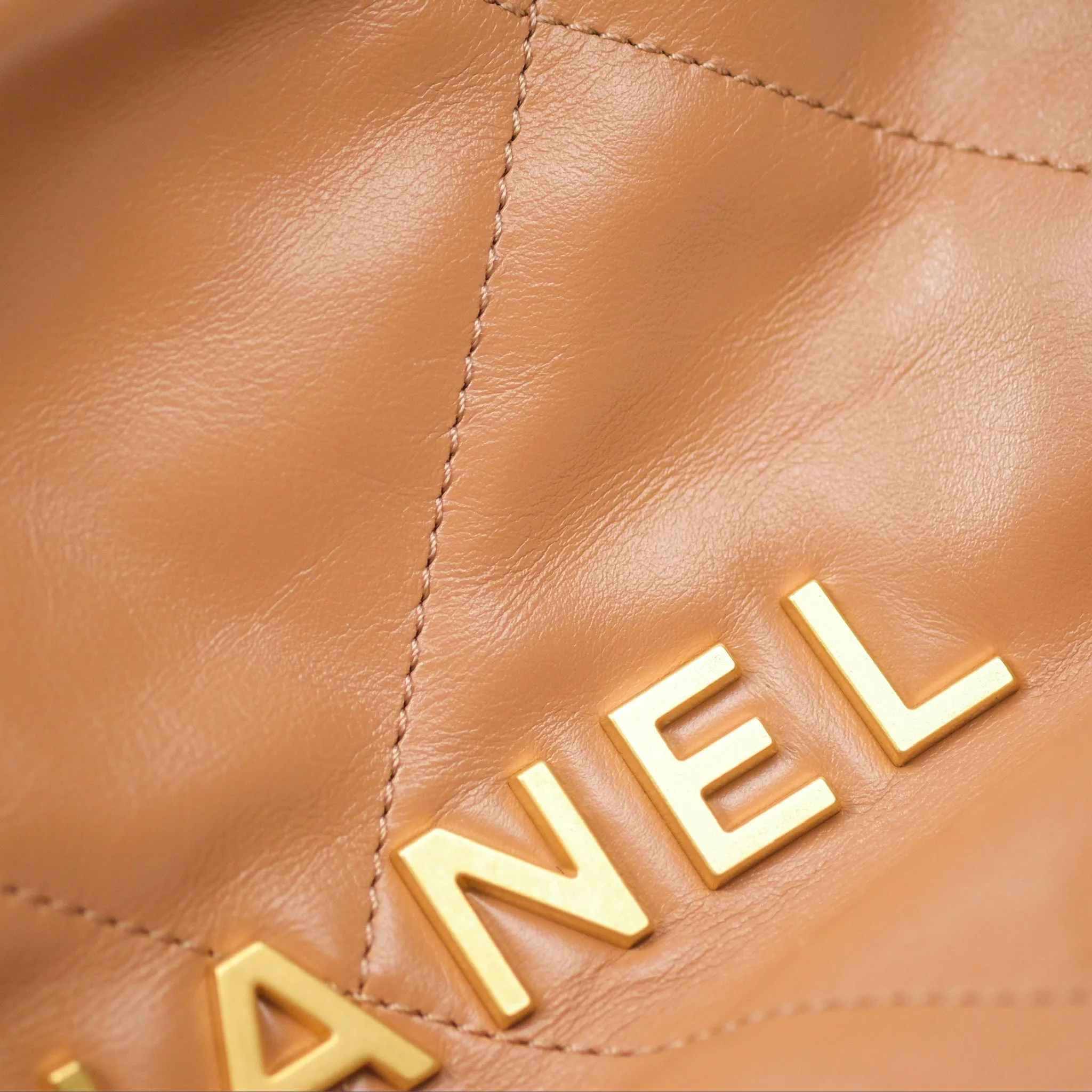 Chanel 22 Mini Bag Caramel Crumpled Calfskin
