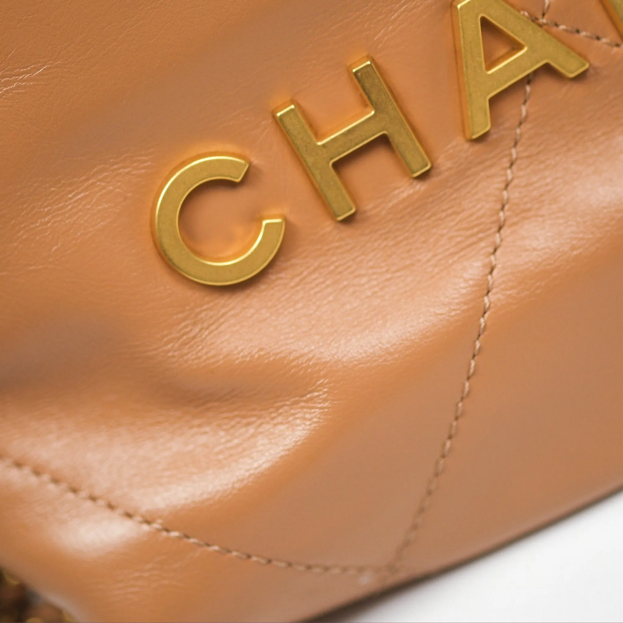 Chanel 22 Mini Bag Caramel Crumpled Calfskin