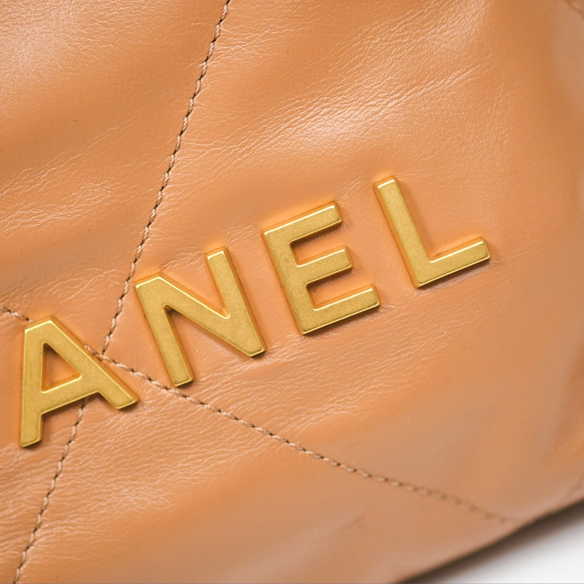 Chanel 22 Mini Bag Caramel Crumpled Calfskin