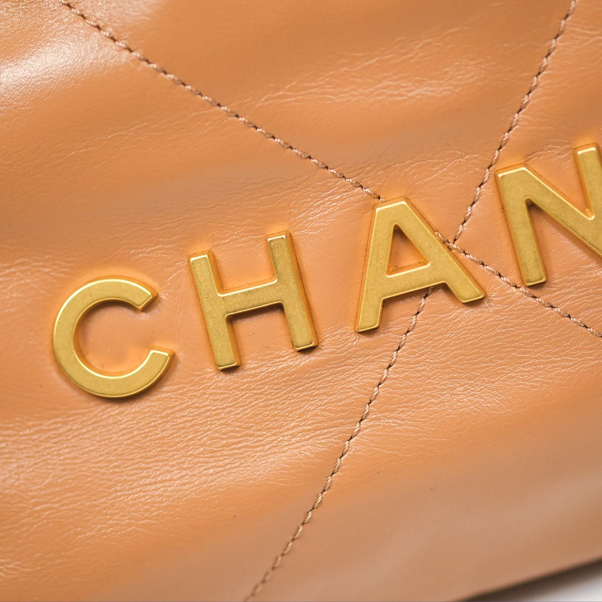 Chanel 22 Mini Bag Caramel Crumpled Calfskin