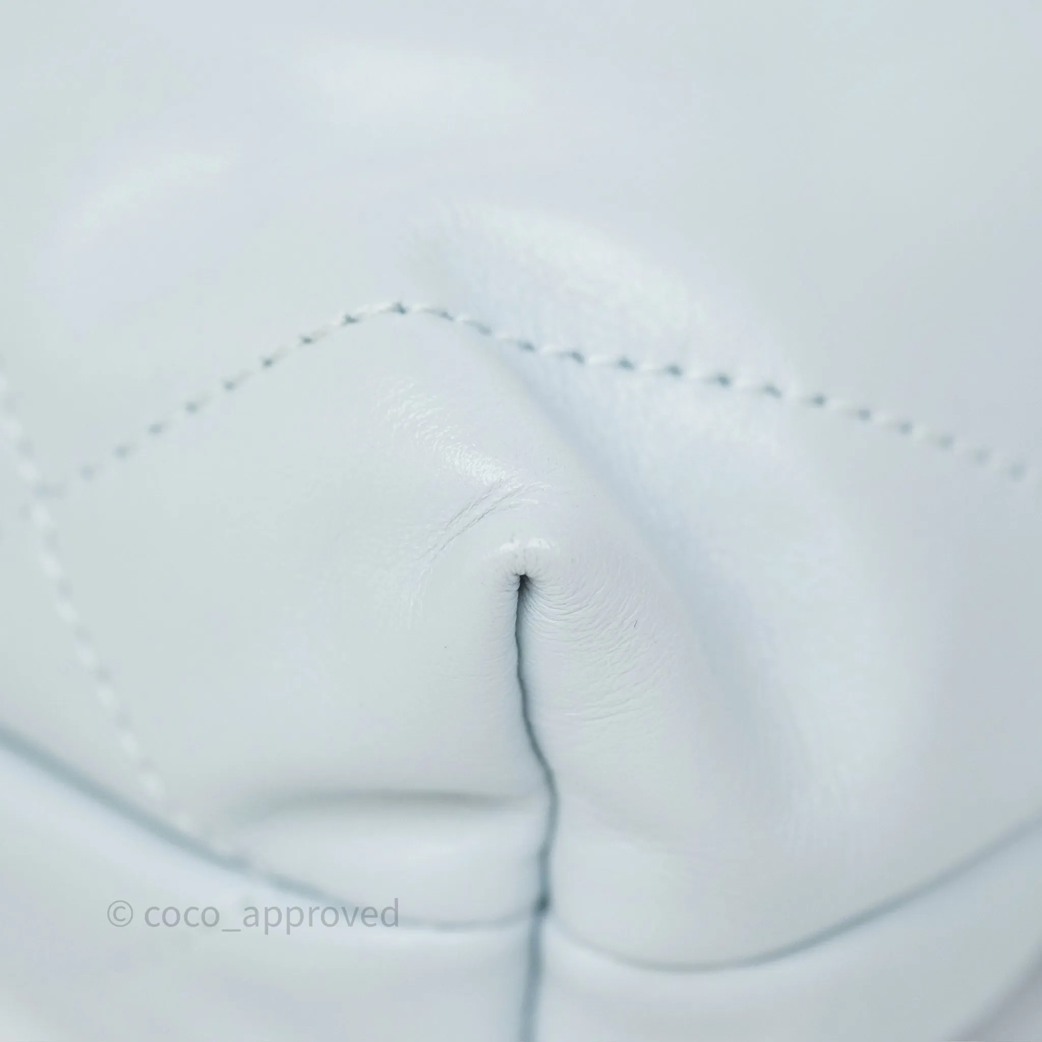 Chanel 22 Mini Bag Light Blue Shiny Crumpled Calfskin