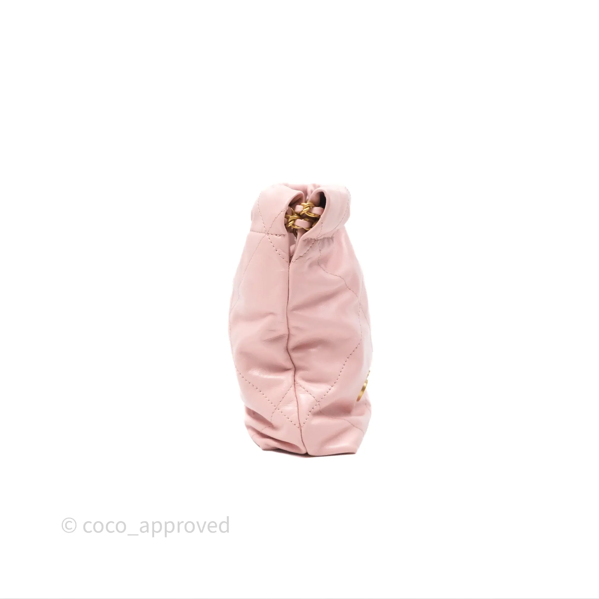 Chanel 22 Mini Bag Light Pink Crumpled Calfskin
