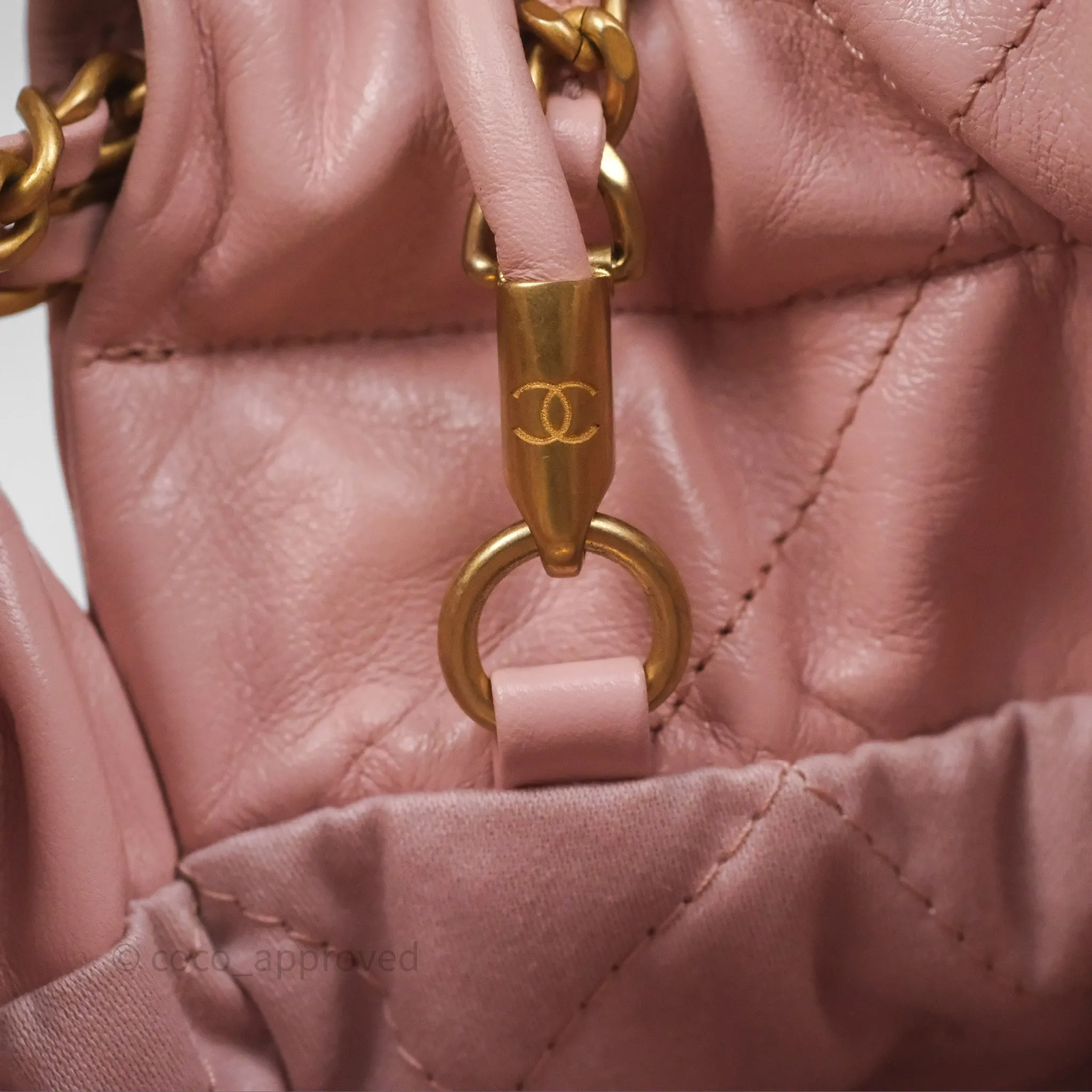 Chanel 22 Mini Bag Light Pink Crumpled Calfskin