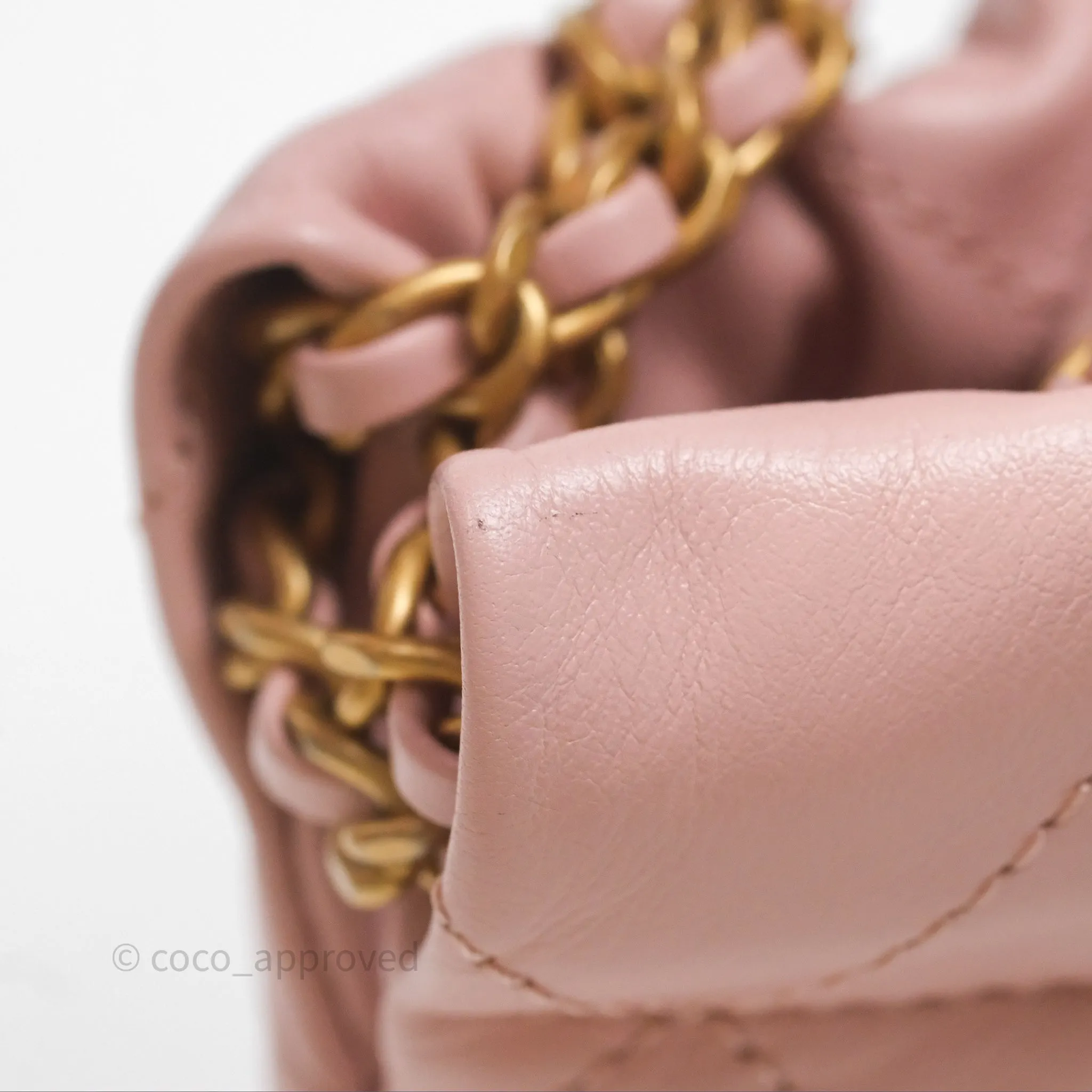 Chanel 22 Mini Bag Light Pink Crumpled Calfskin