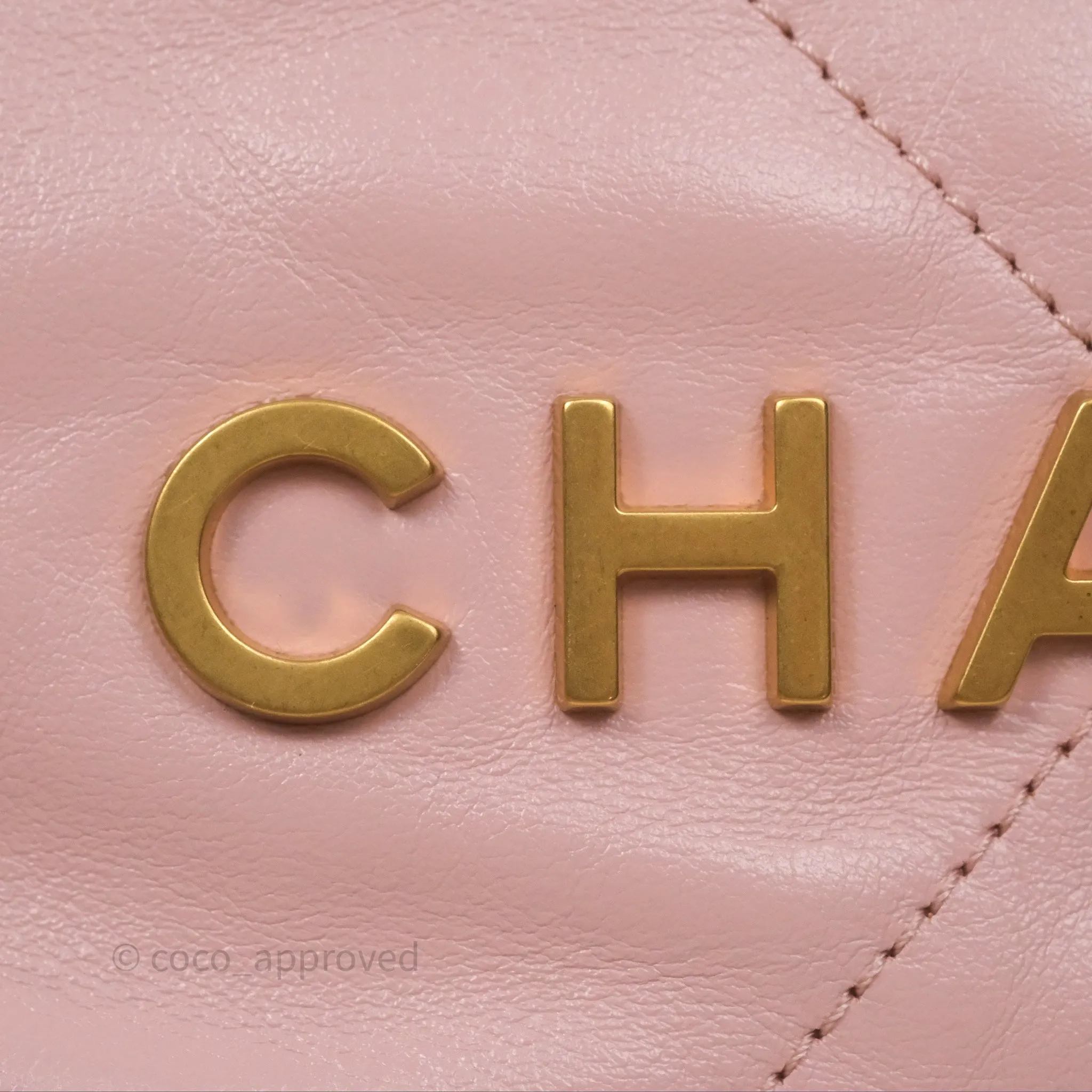 Chanel 22 Mini Bag Light Pink Crumpled Calfskin