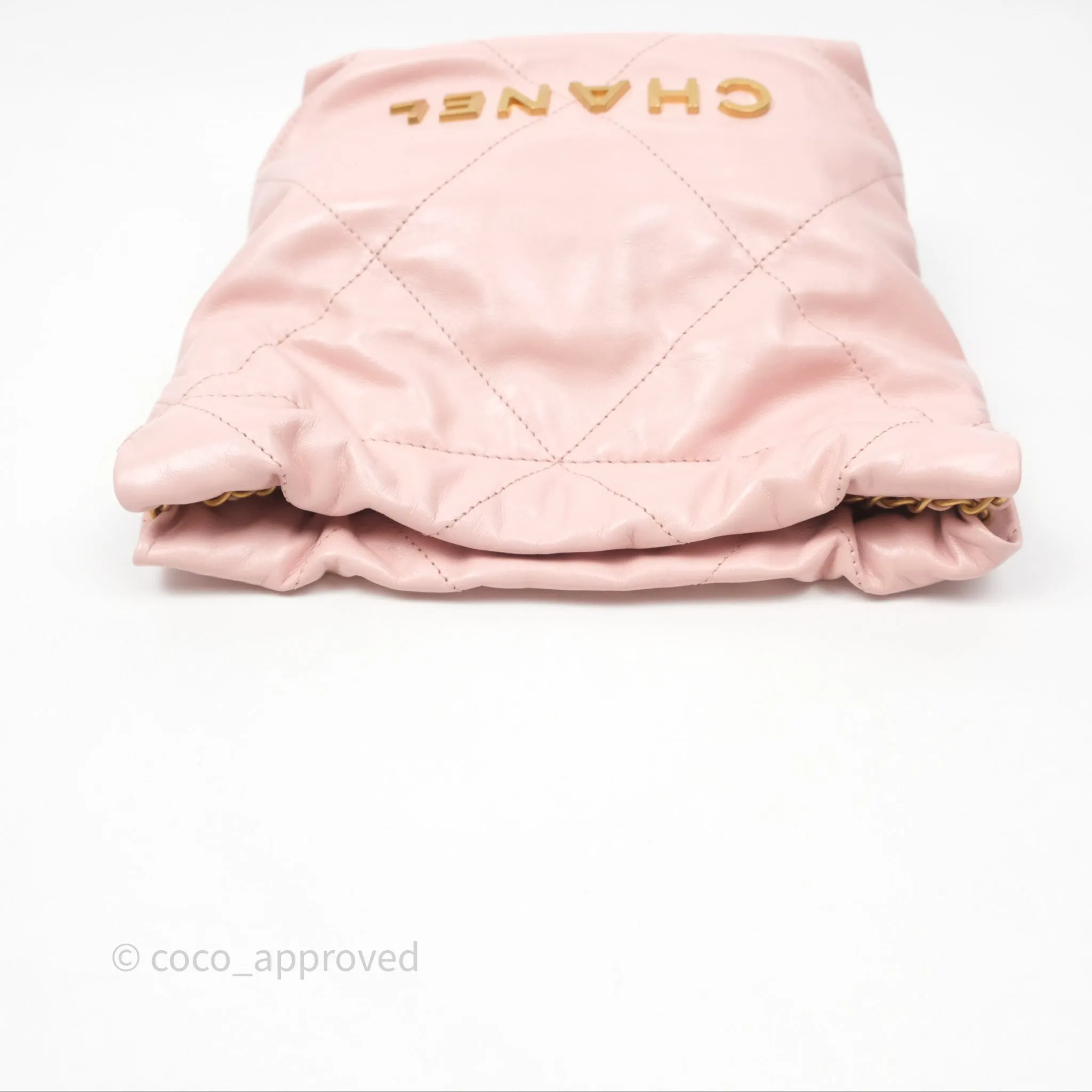 Chanel 22 Mini Bag Light Pink Crumpled Calfskin