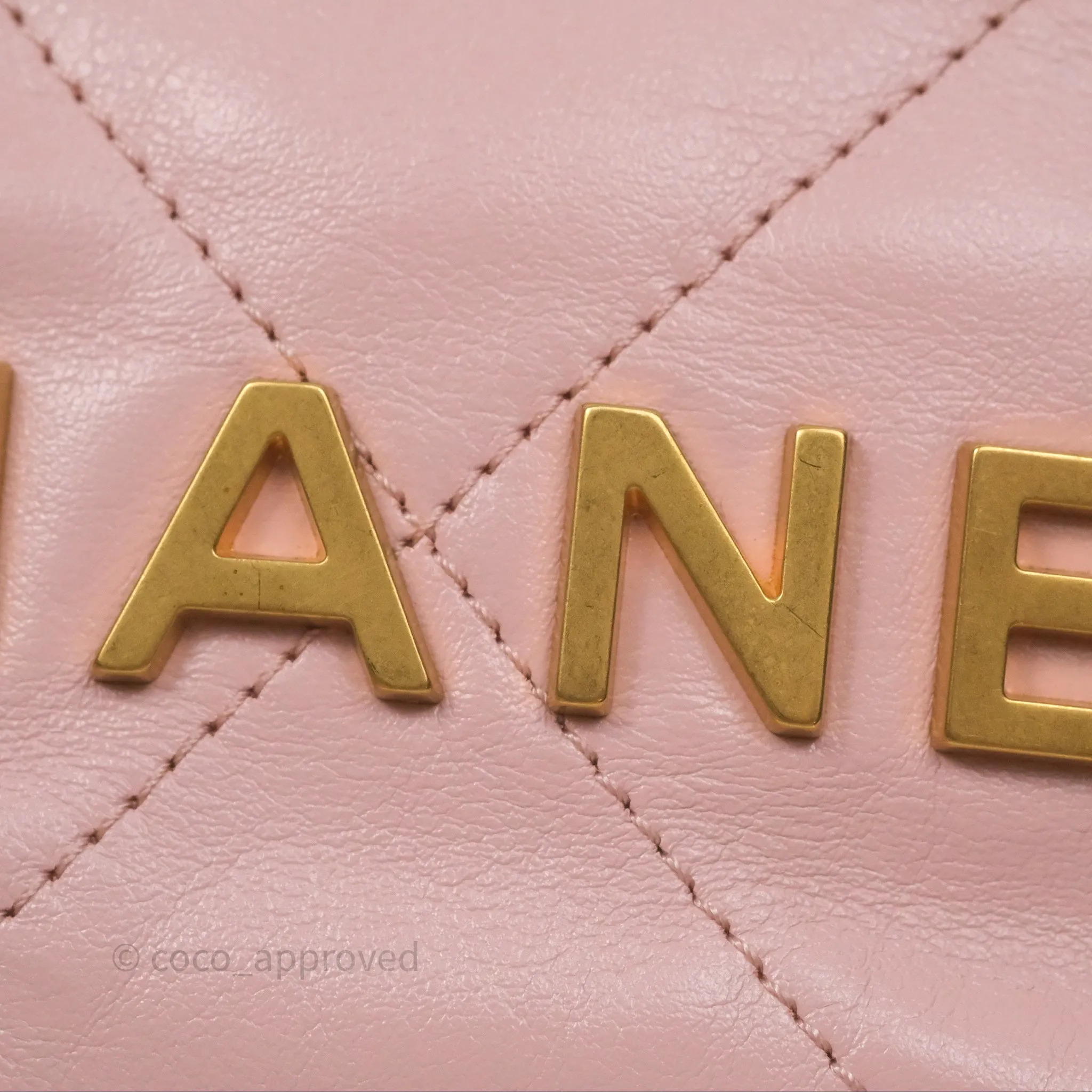 Chanel 22 Mini Bag Light Pink Crumpled Calfskin