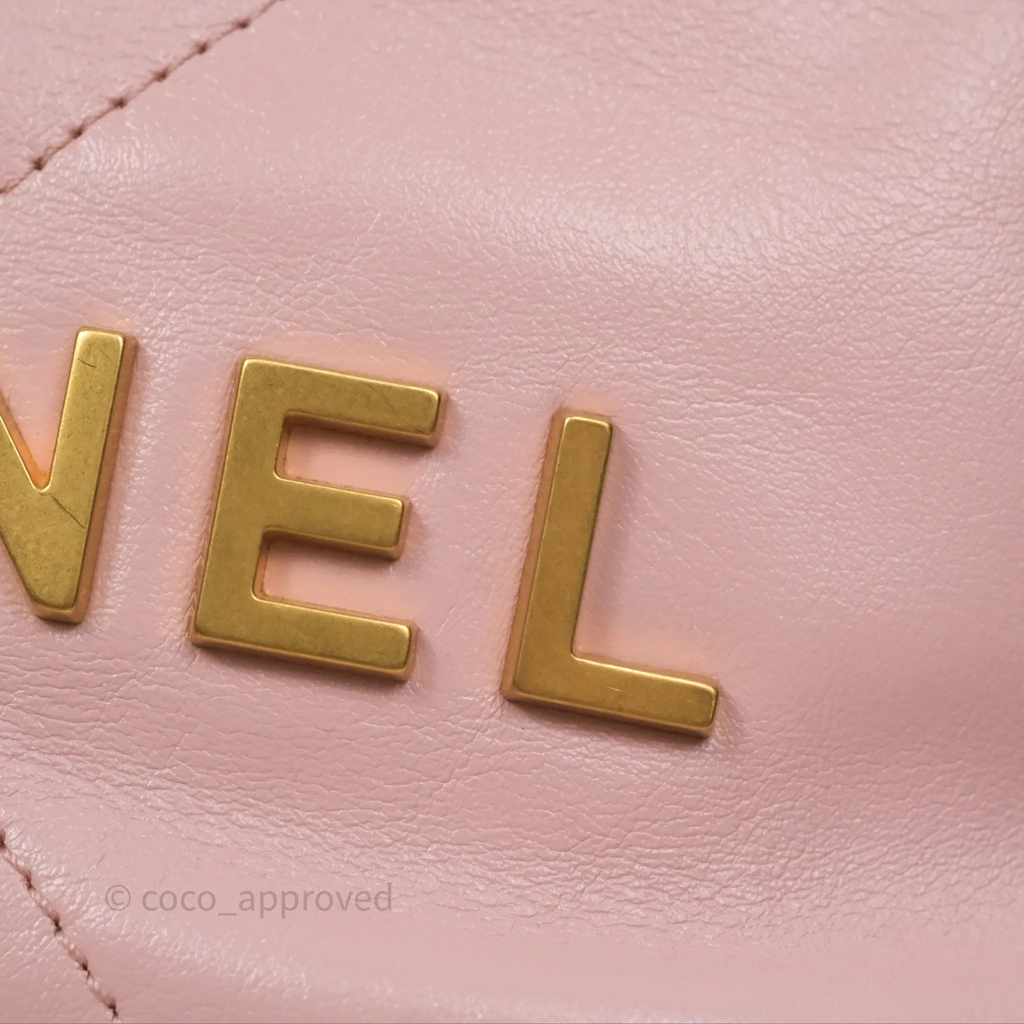 Chanel 22 Mini Bag Light Pink Crumpled Calfskin