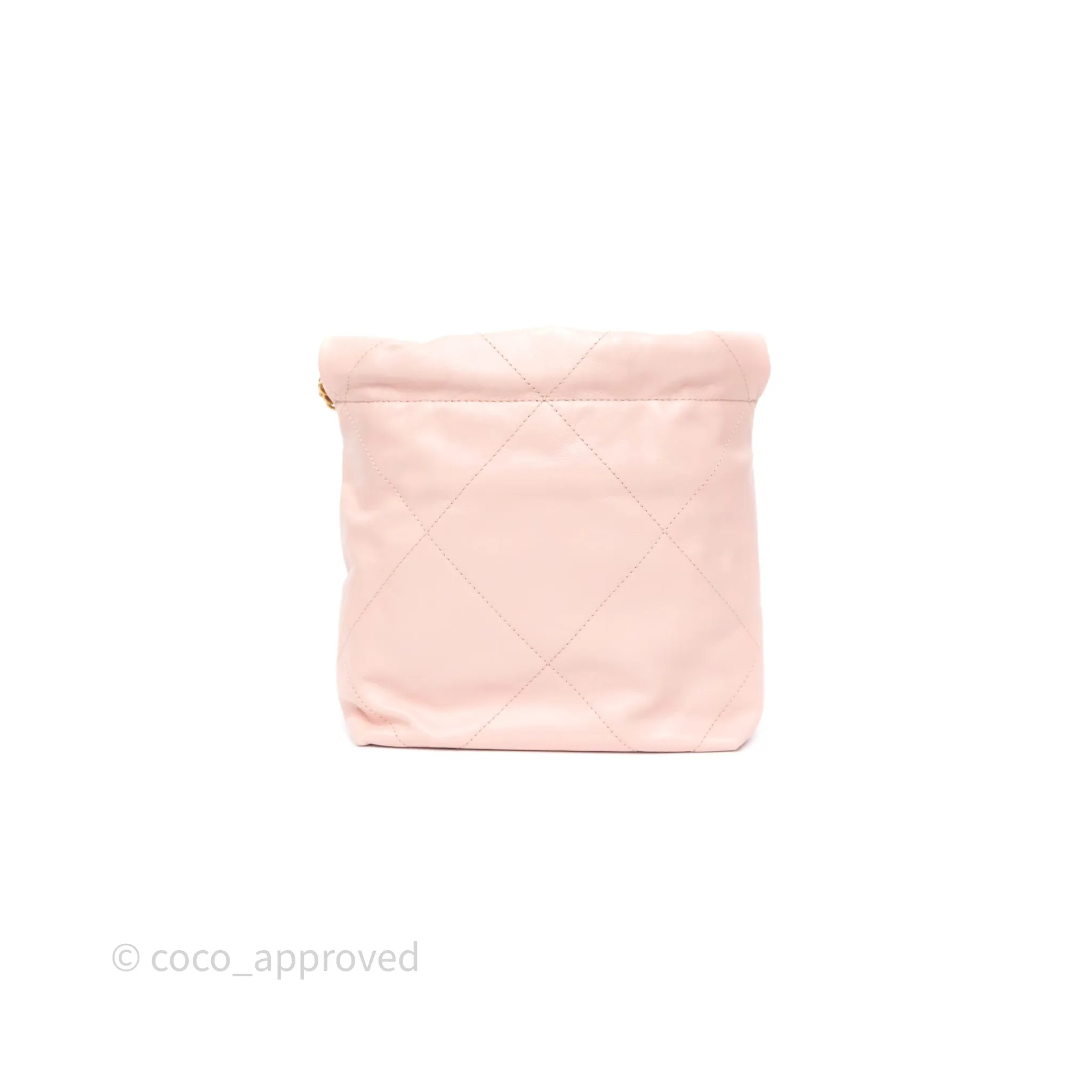 Chanel 22 Mini Bag Light Pink Shiny Crumpled Calfskin