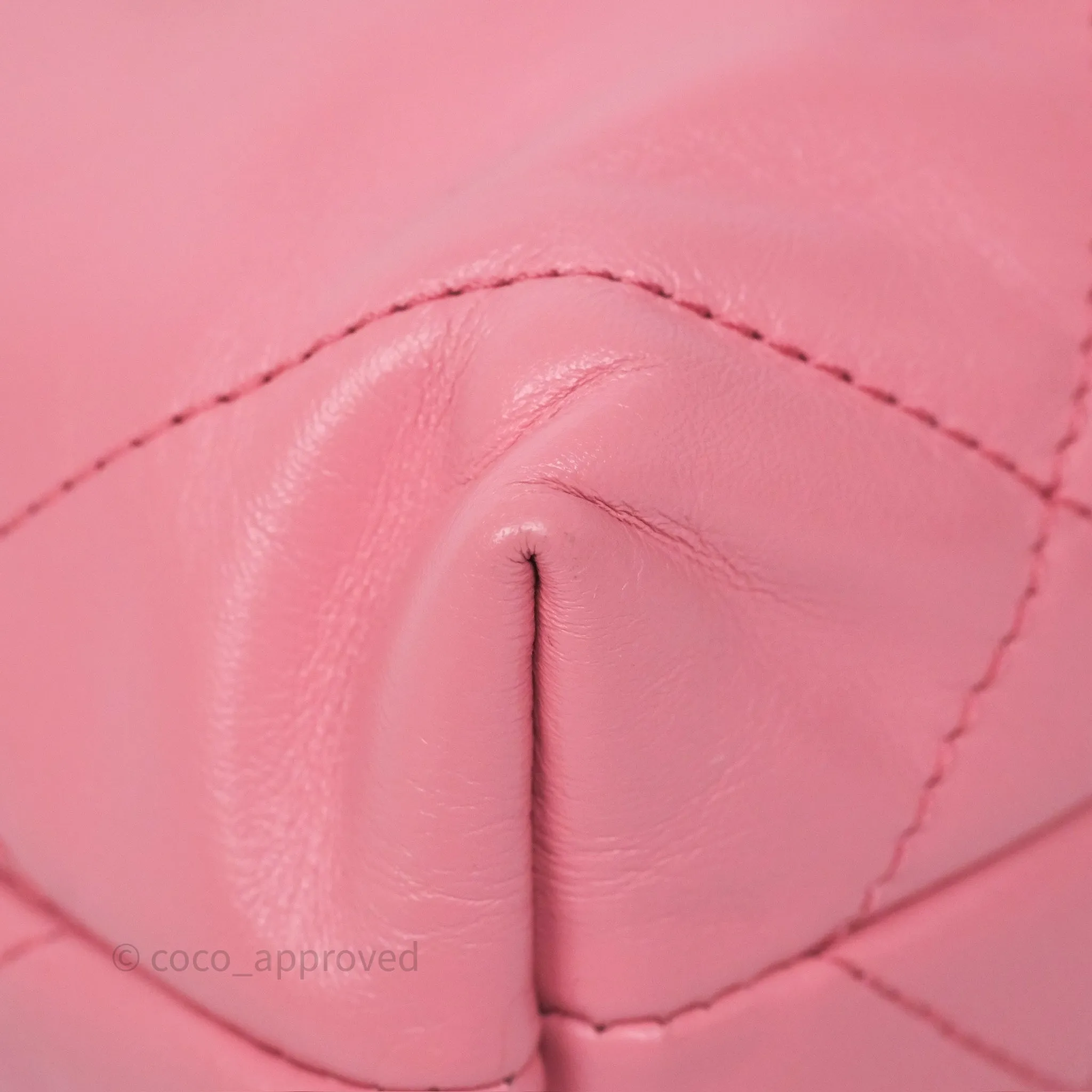 Chanel 22 Mini Bag Pink Shiny Crumpled Calfskin Matte Silver Hardware