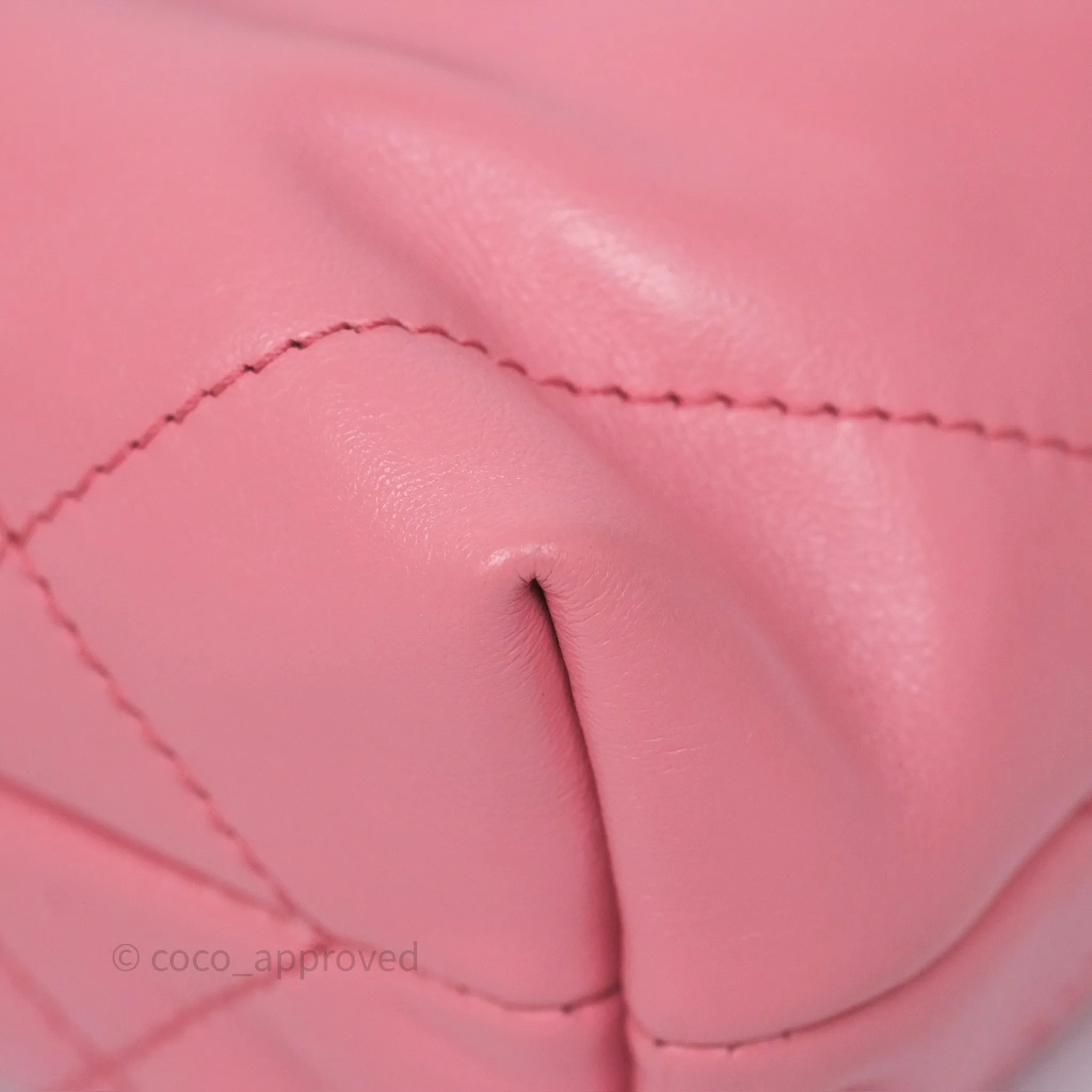 Chanel 22 Mini Bag Pink Shiny Crumpled Calfskin Matte Silver Hardware