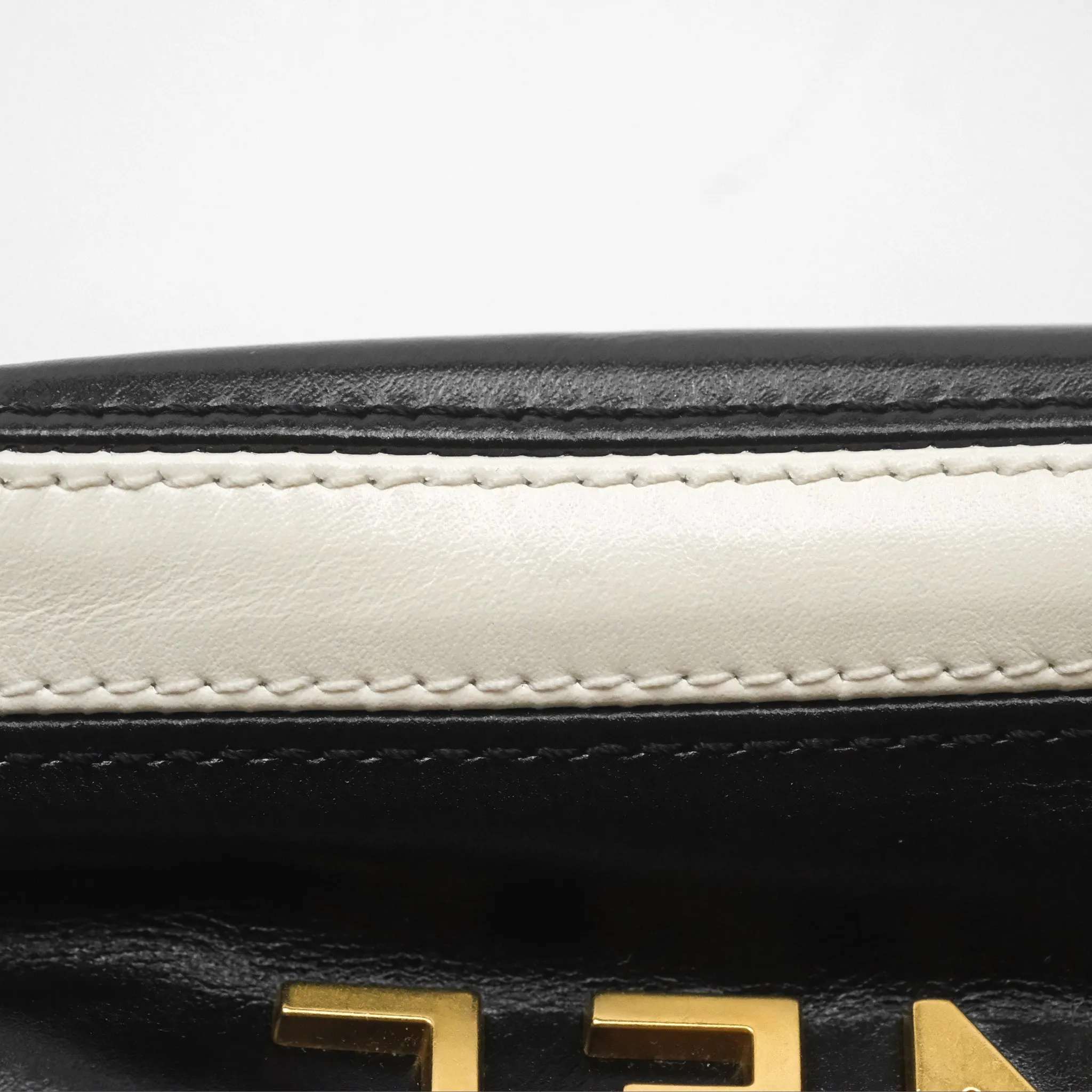 Chanel 22 Mini Bag Striped Black/ White Crumpled Calfskin