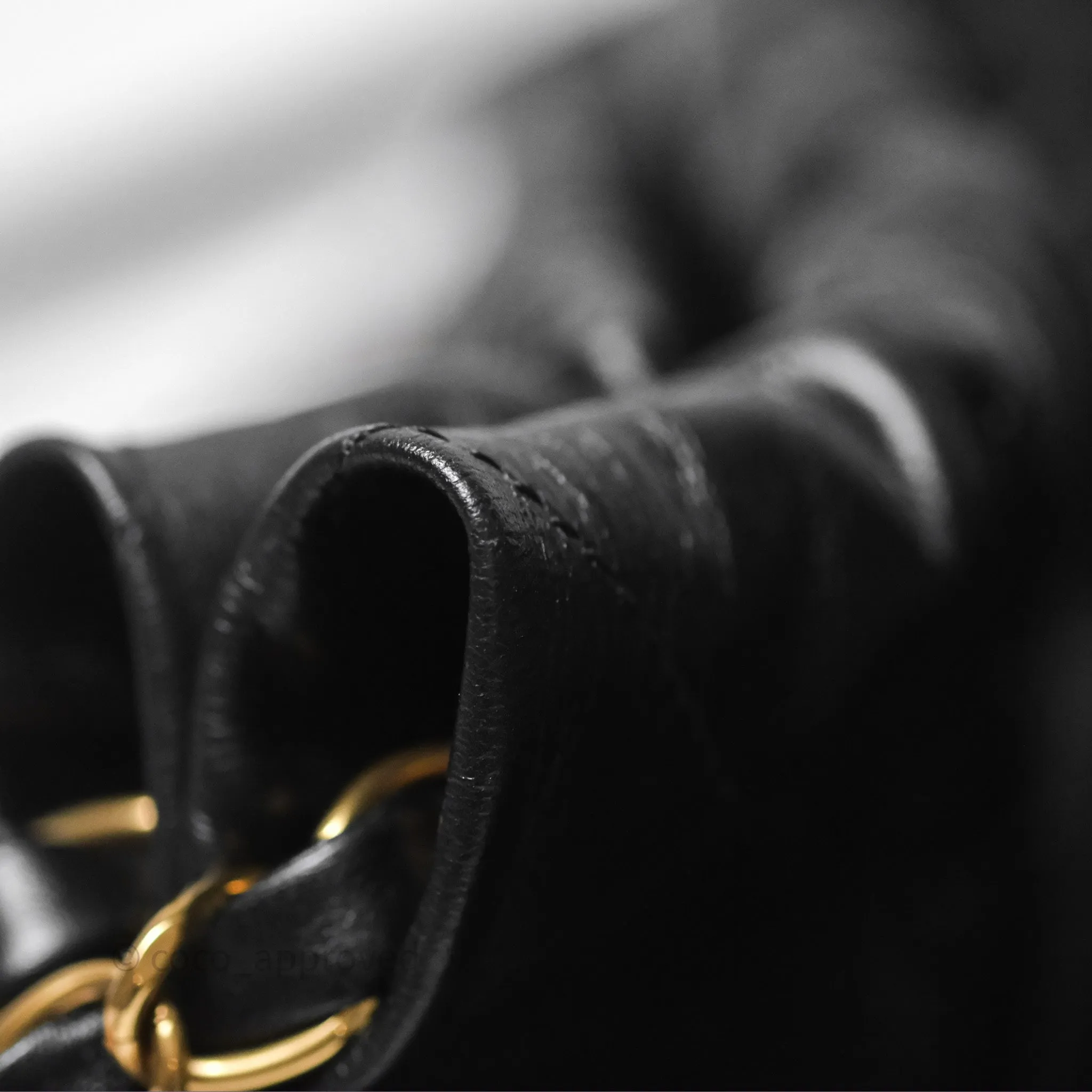 Chanel 22 Small Black Shiny Calfskin Aged Gold Hardware