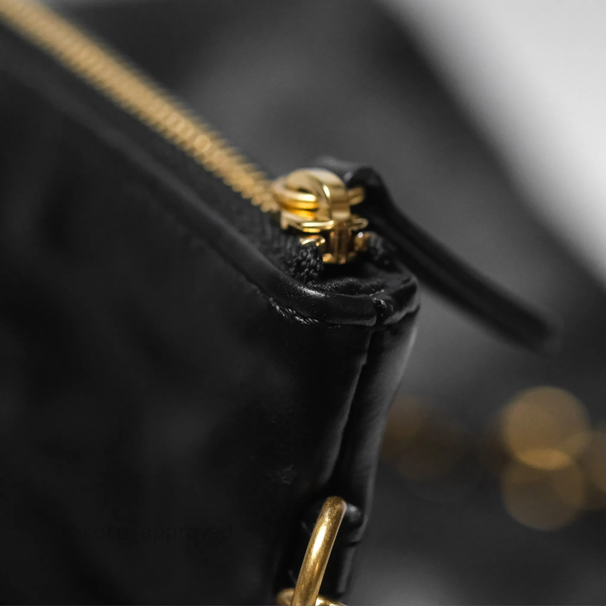 Chanel 22 Small Black Shiny Calfskin Aged Gold Hardware