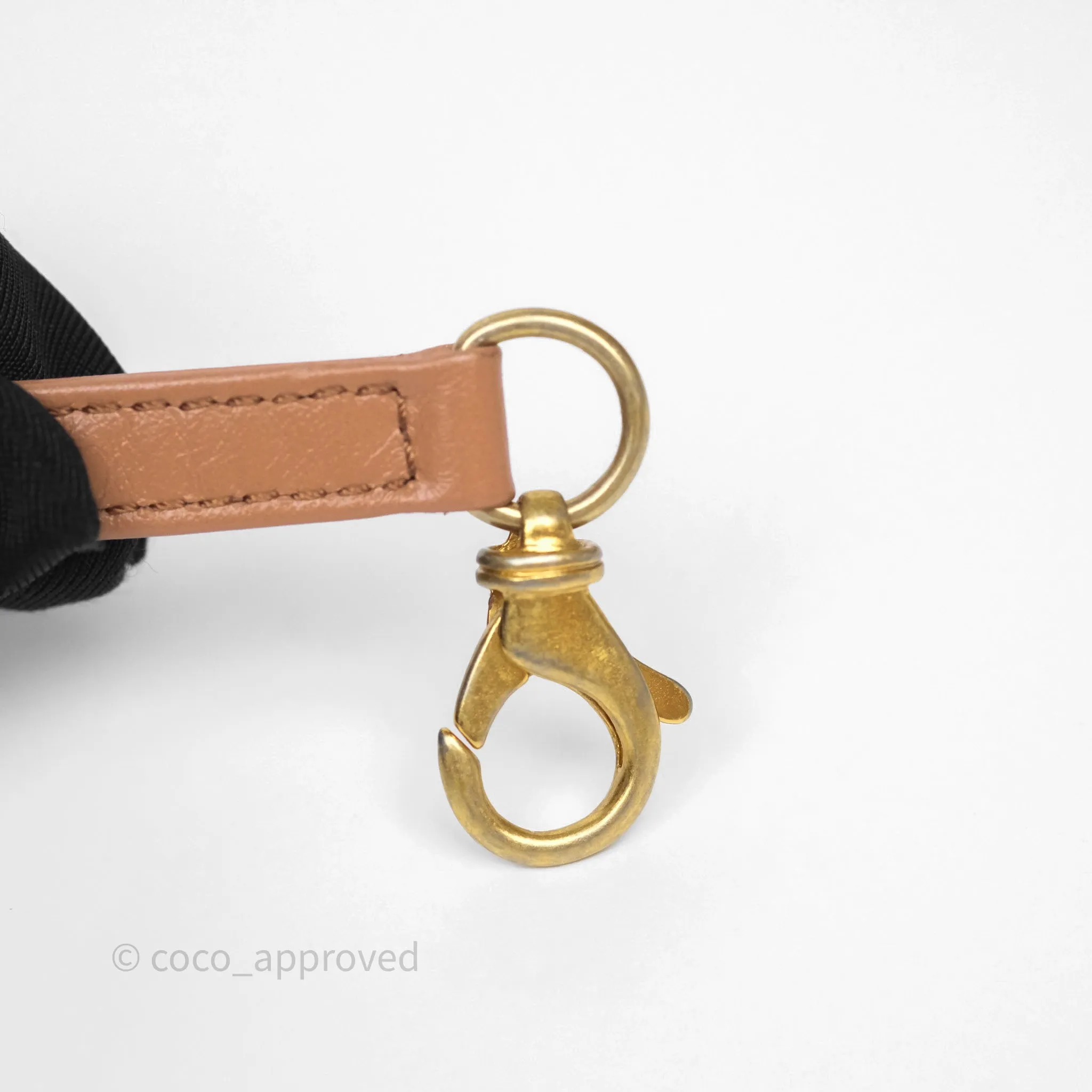 Chanel 22 Small Caramel Beige Shiny Calfskin Aged Gold Hardware