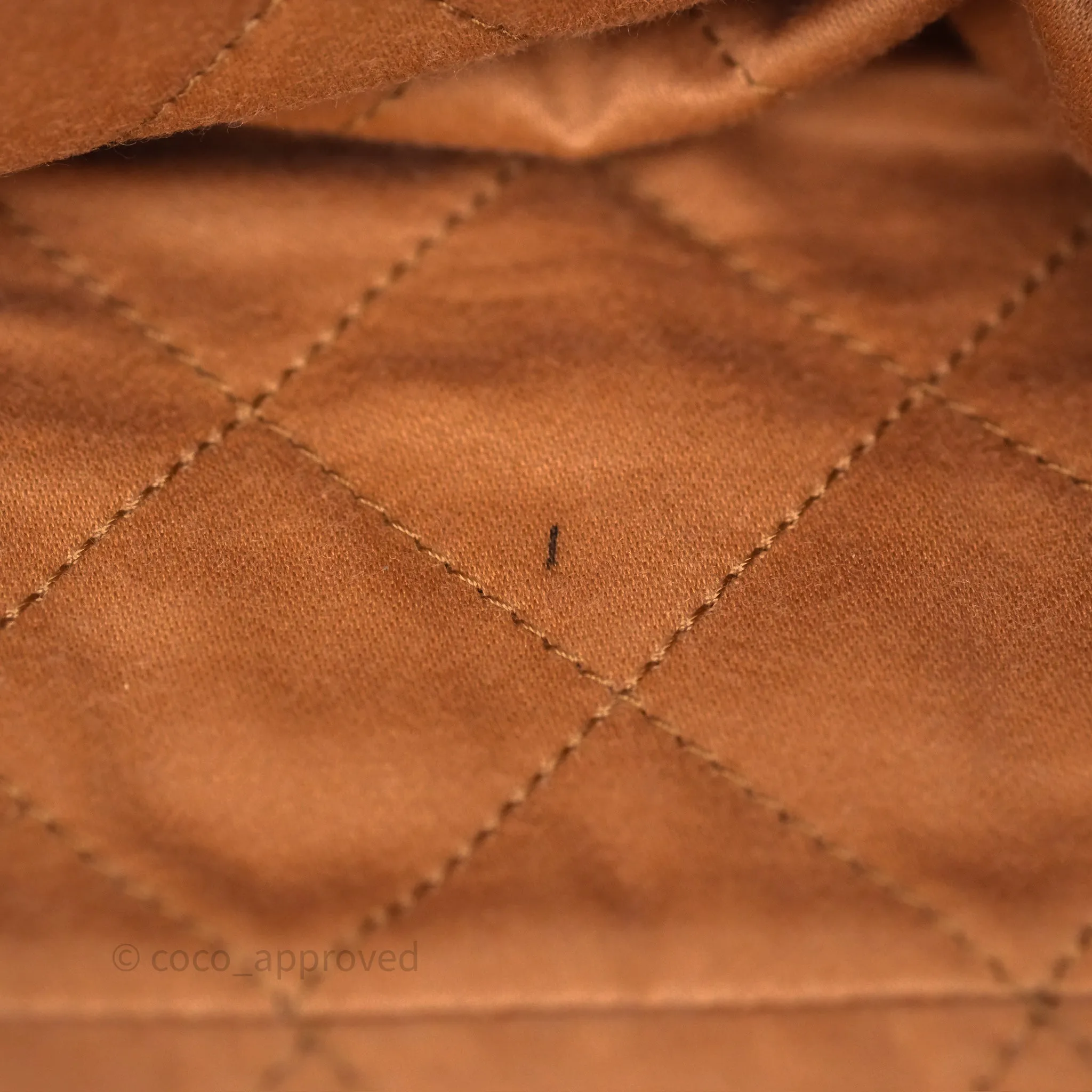 Chanel 22 Small Caramel Beige Shiny Calfskin Aged Gold Hardware