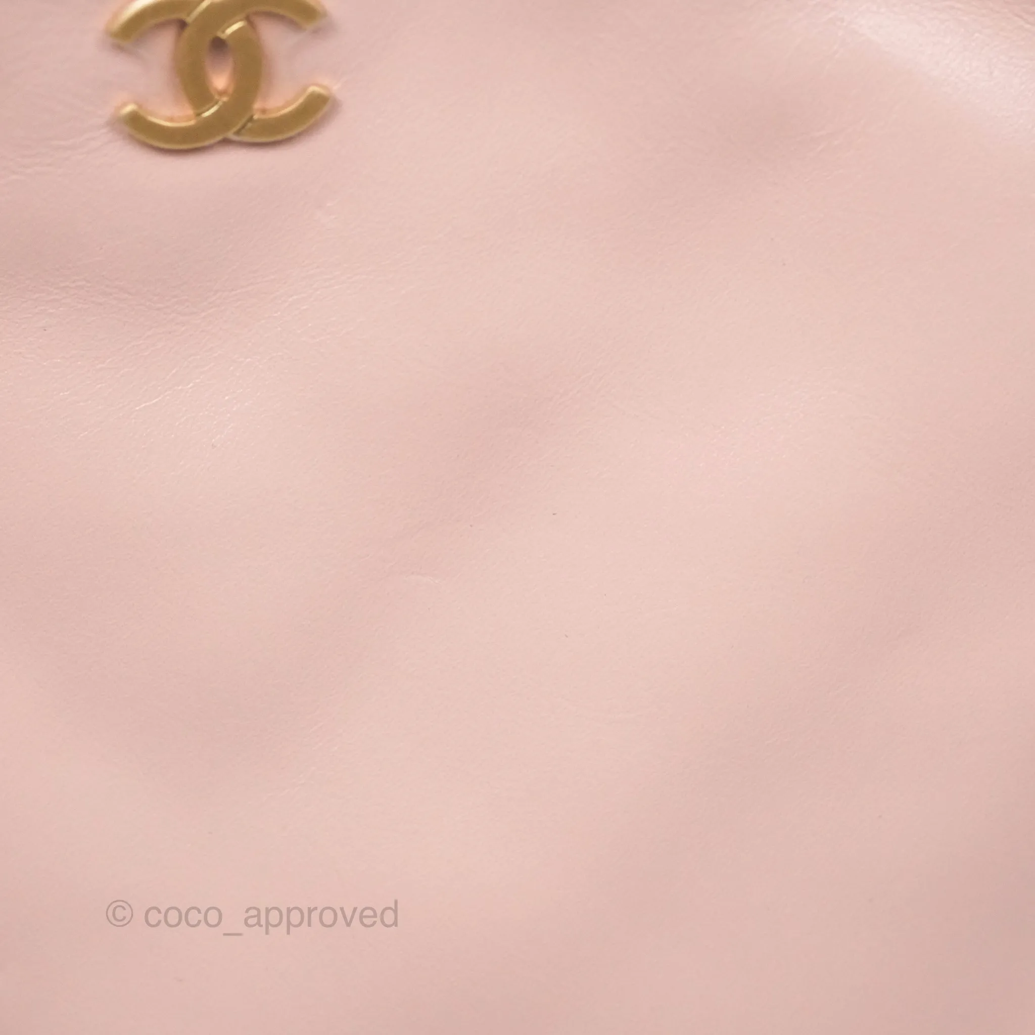 Chanel 22 Small Quilted Pink Shiny Crumpled Calfskin Aged Gold Hardware