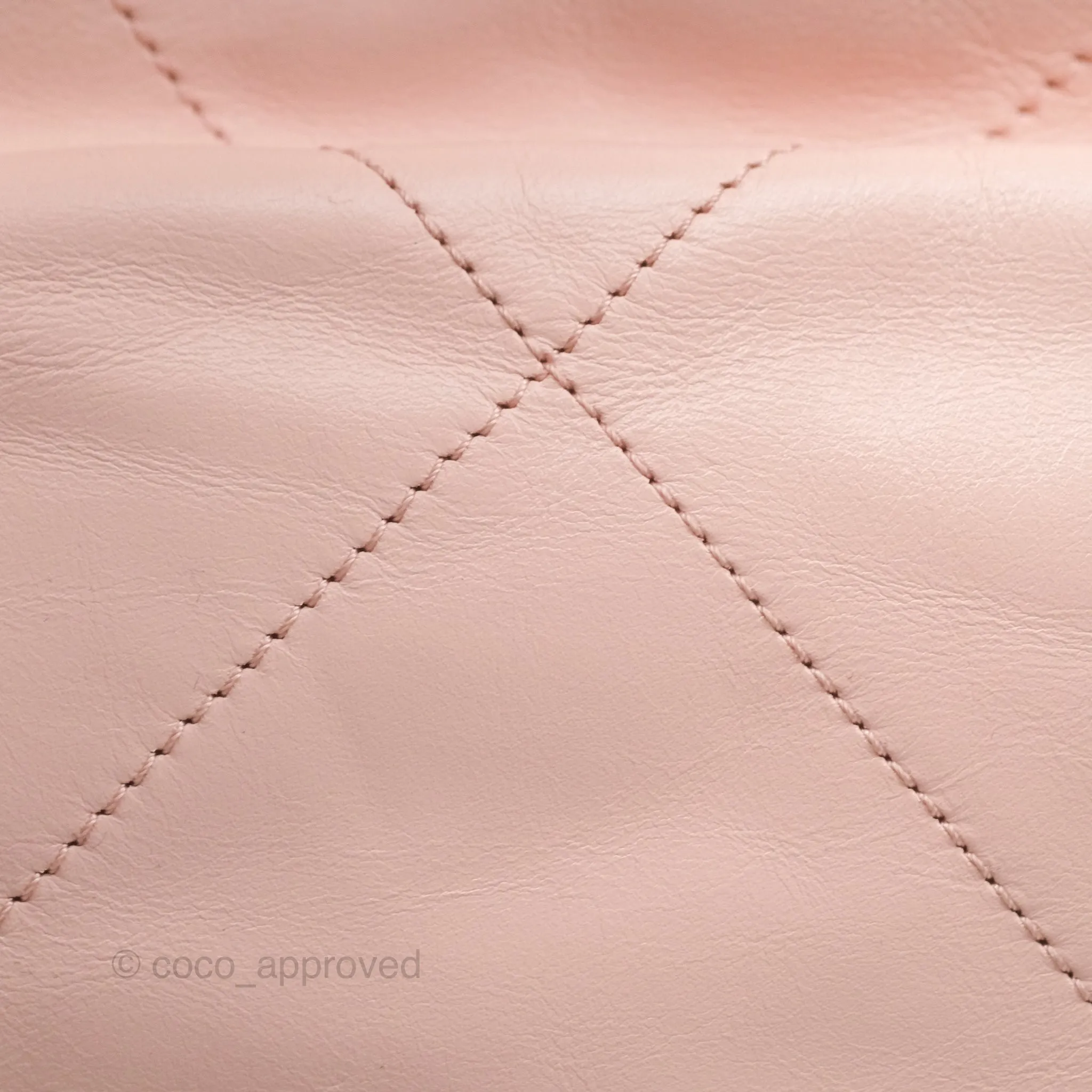 Chanel 22 Small Quilted Pink Shiny Crumpled Calfskin Aged Gold Hardware