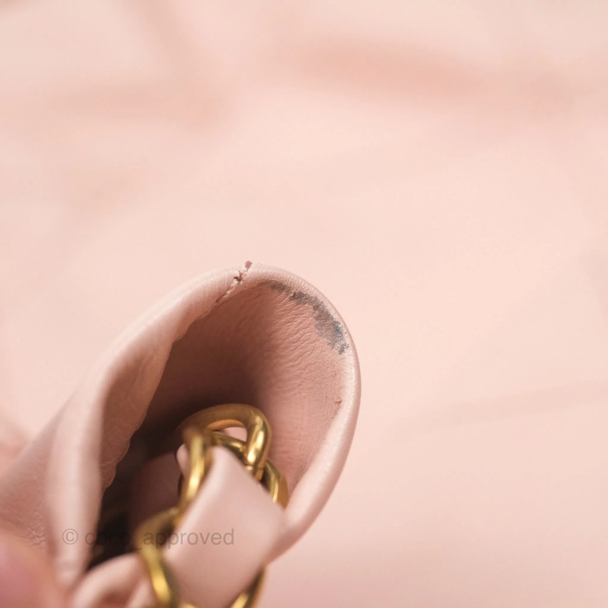 Chanel 22 Small Quilted Pink Shiny Crumpled Calfskin Aged Gold Hardware
