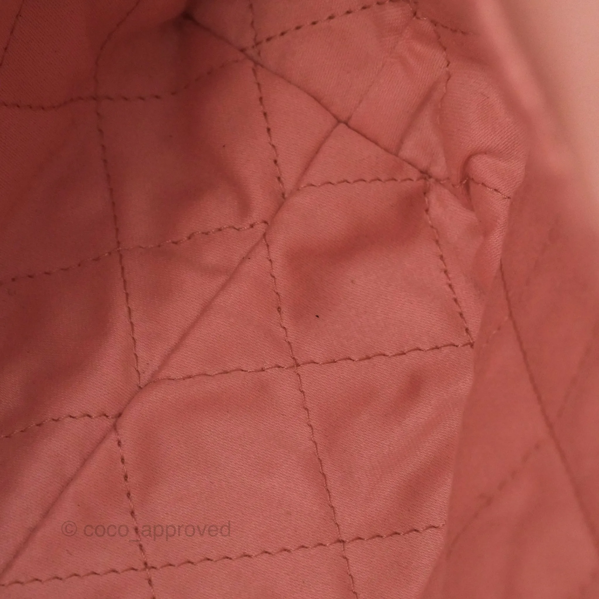 Chanel 22 Small Quilted Pink Shiny Crumpled Calfskin Aged Gold Hardware