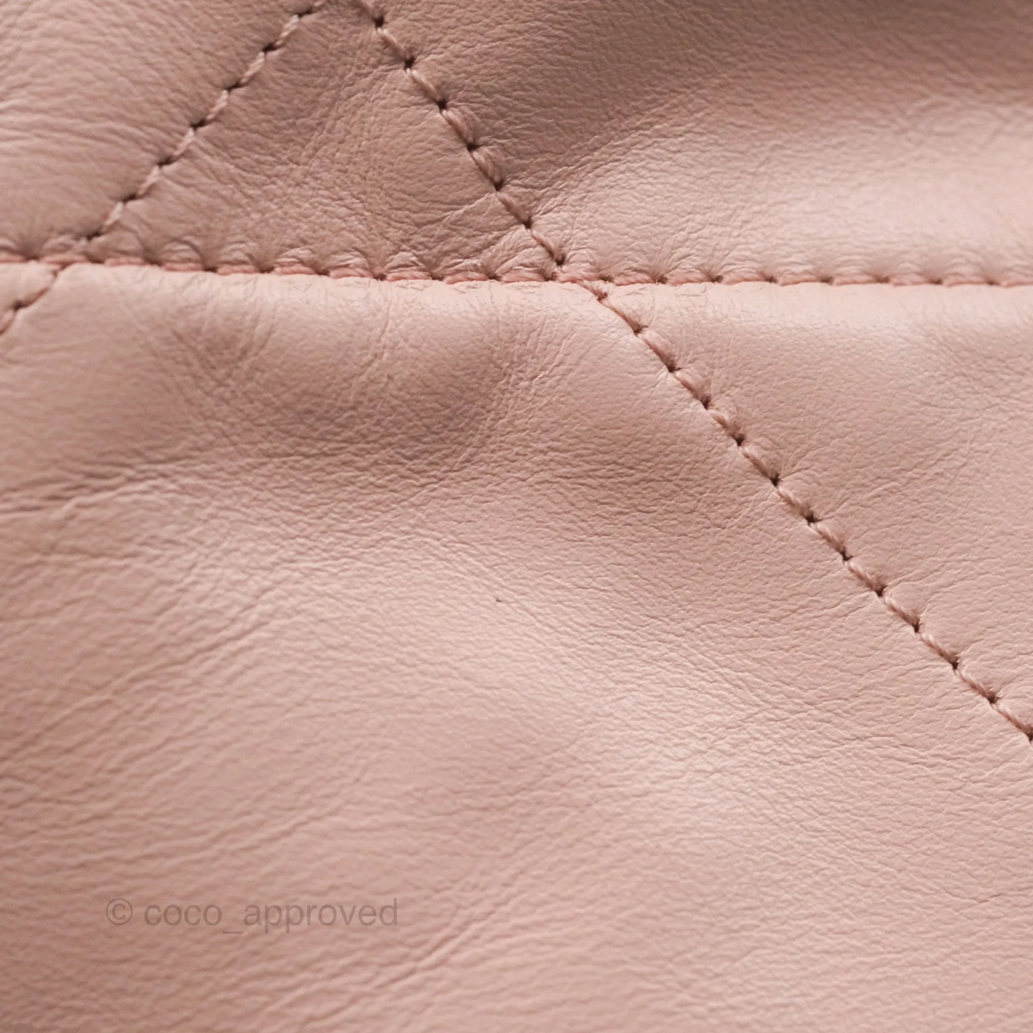 Chanel 22 Small Quilted Pink Shiny Crumpled Calfskin Aged Gold Hardware