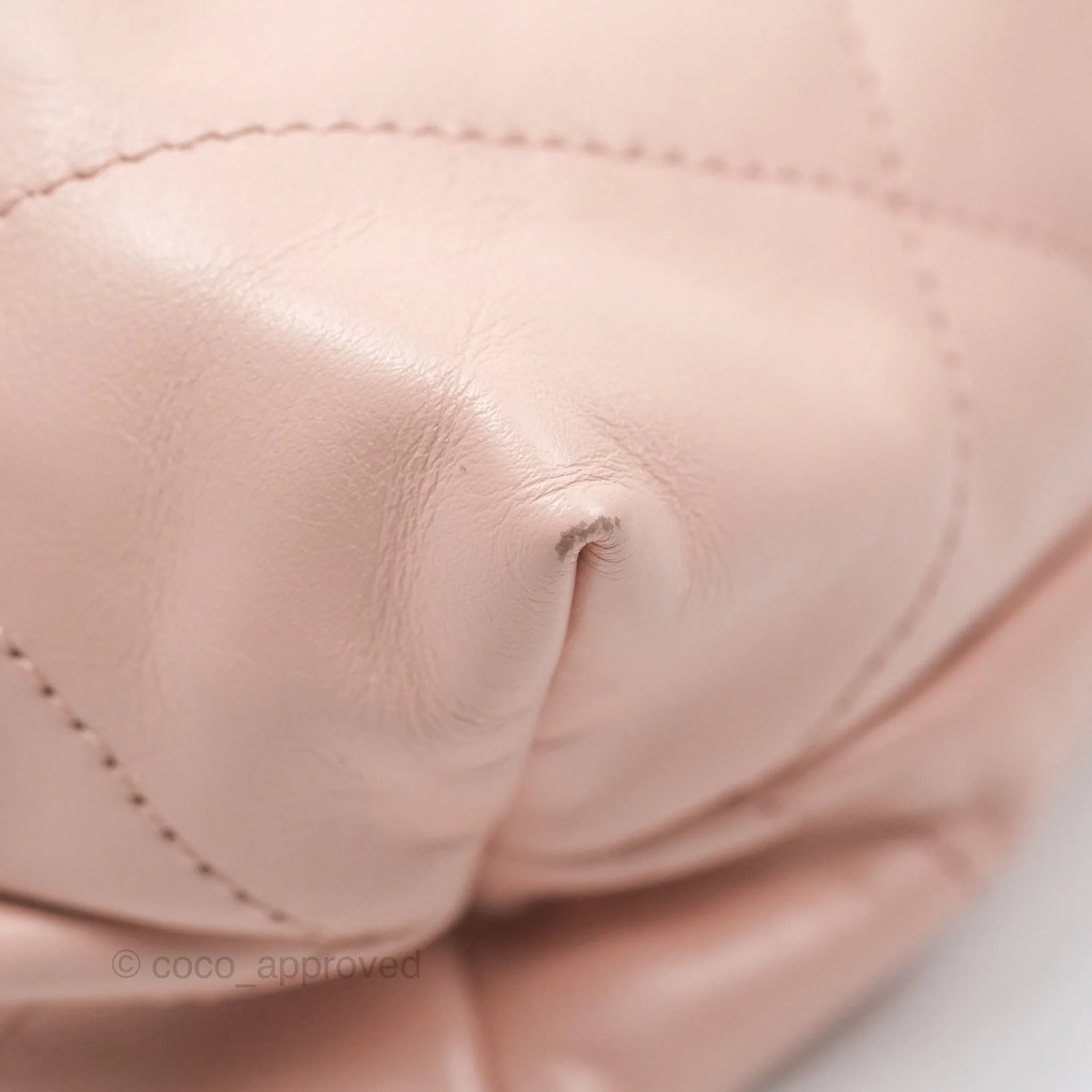 Chanel 22 Small Quilted Pink Shiny Crumpled Calfskin Aged Gold Hardware