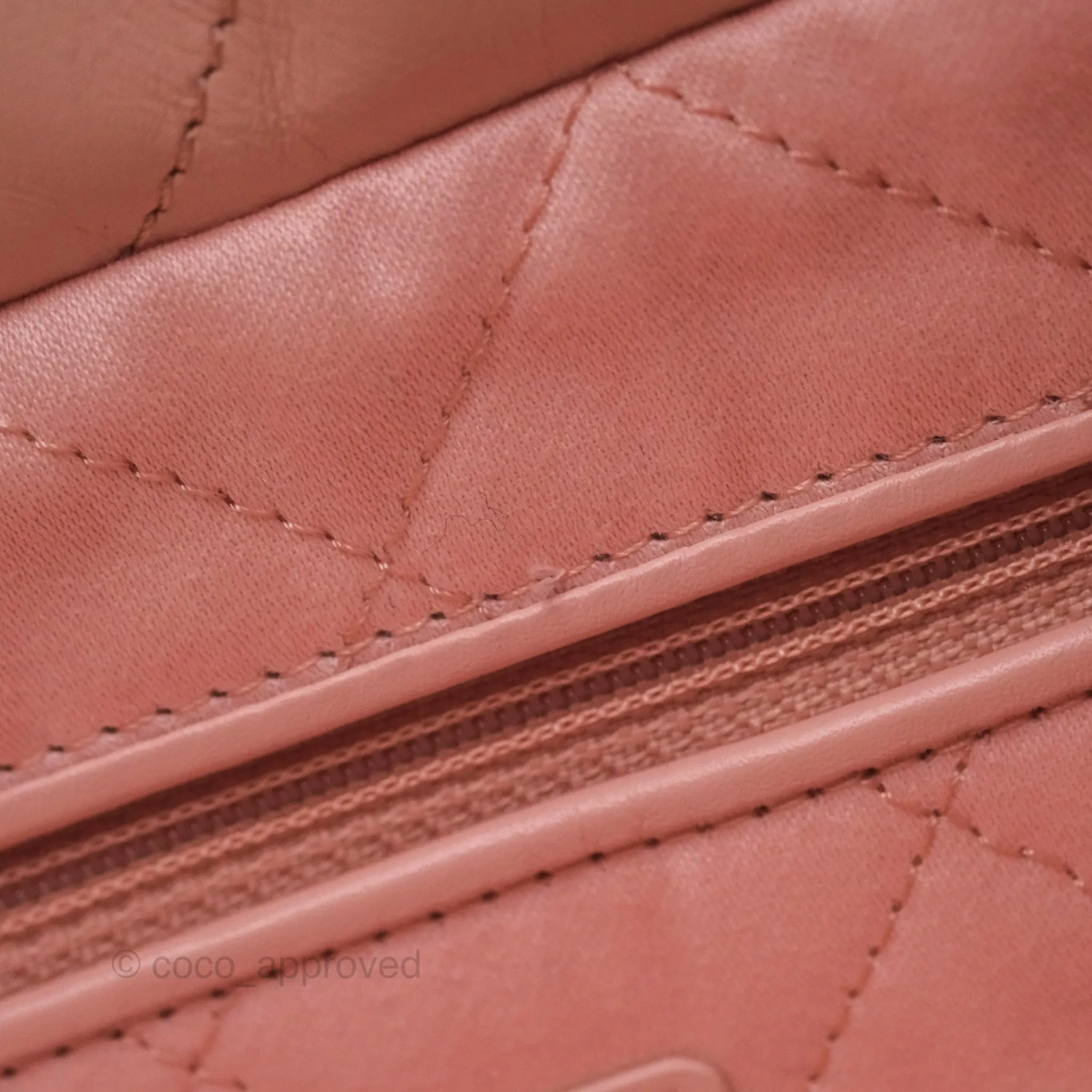 Chanel 22 Small Quilted Pink Shiny Crumpled Calfskin Aged Gold Hardware