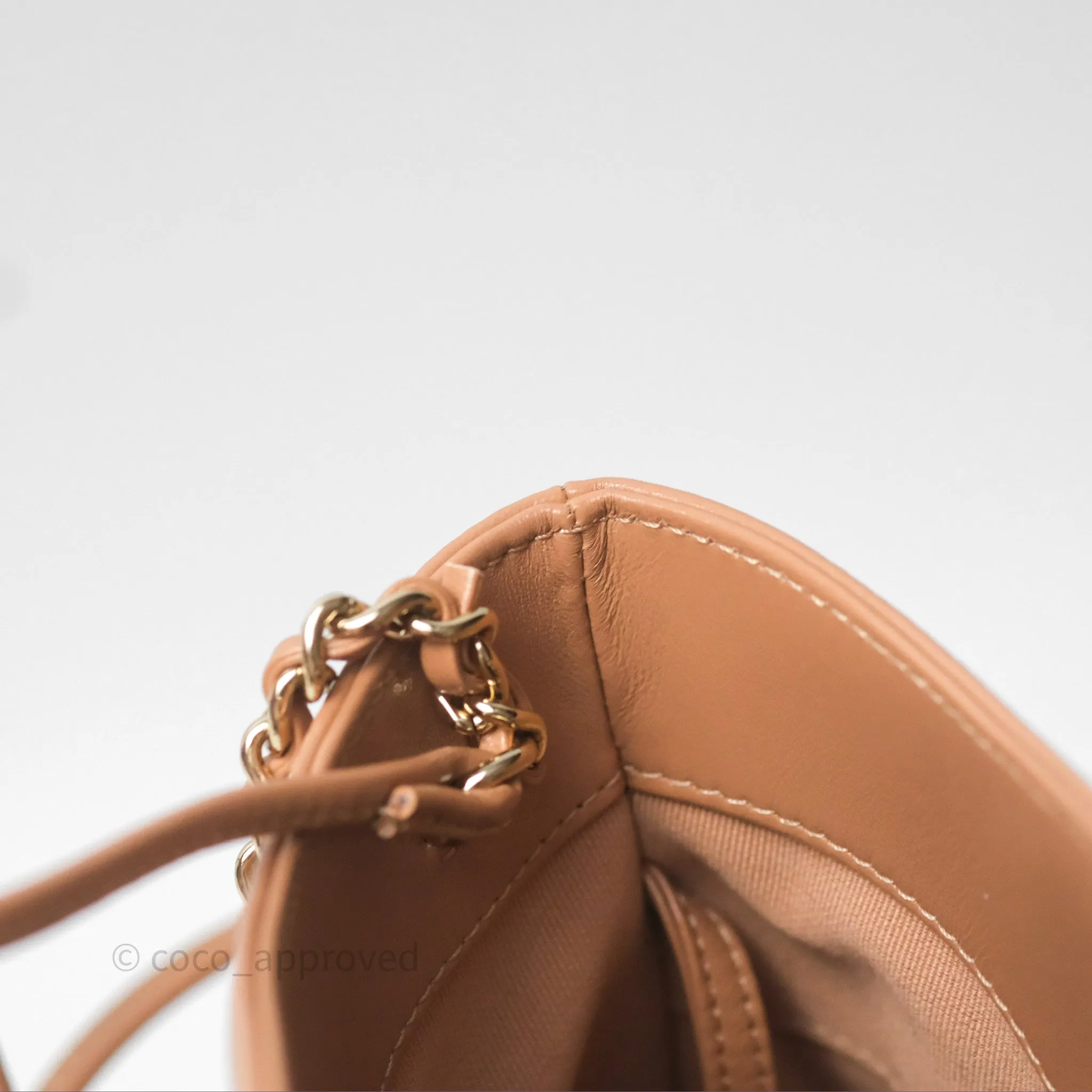 Chanel 31 Mini Beige Shiny Lambskin Gold Hardware