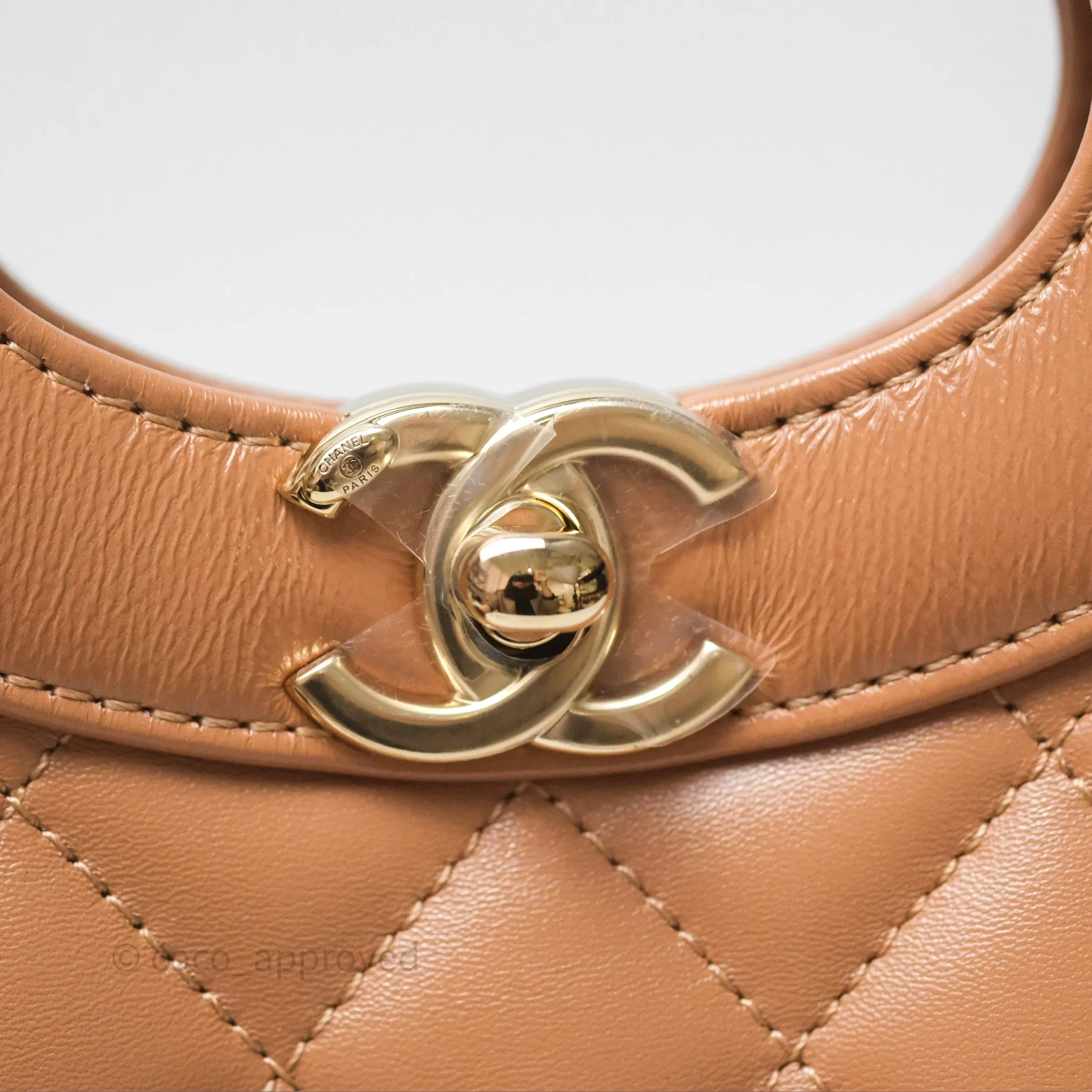 Chanel 31 Mini Beige Shiny Lambskin Gold Hardware